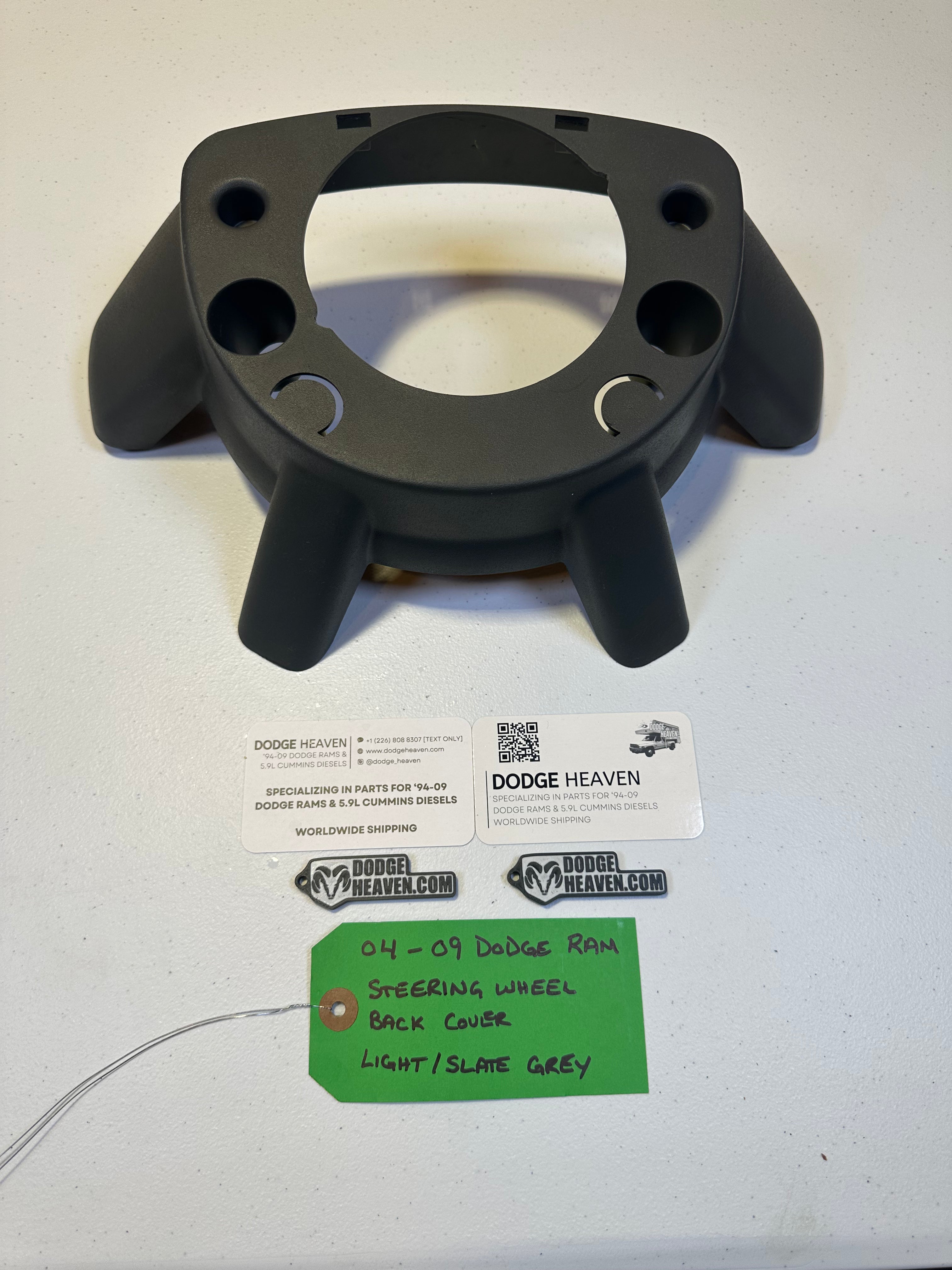 2004-2009 Dodge Ram Steering Wheel Back Cover Light Grey (OEM)