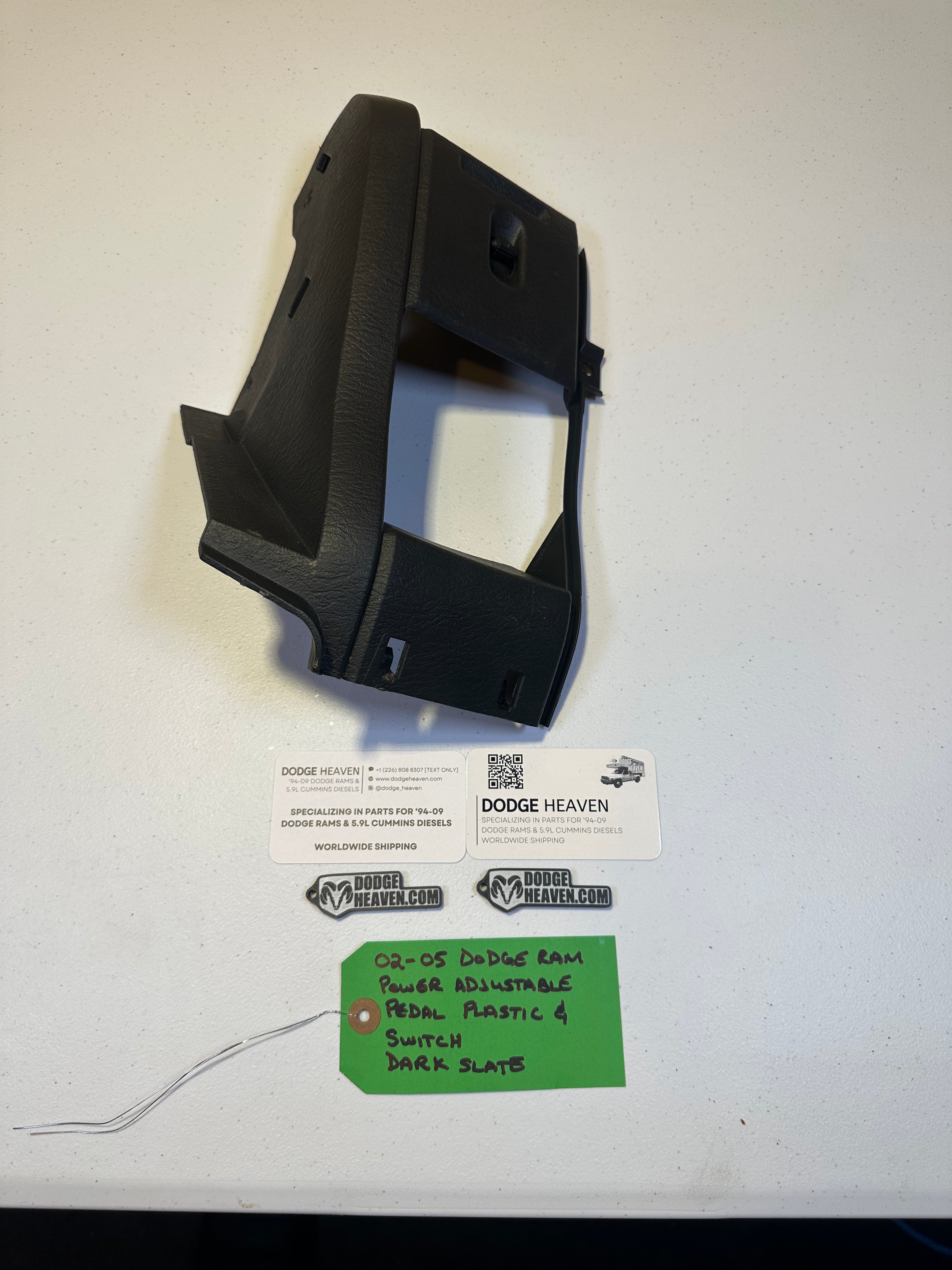 2002-2005 Dodge Ram Power Adjustable Pedal Trim Bezel & Switch Slate Grey (OEM)
