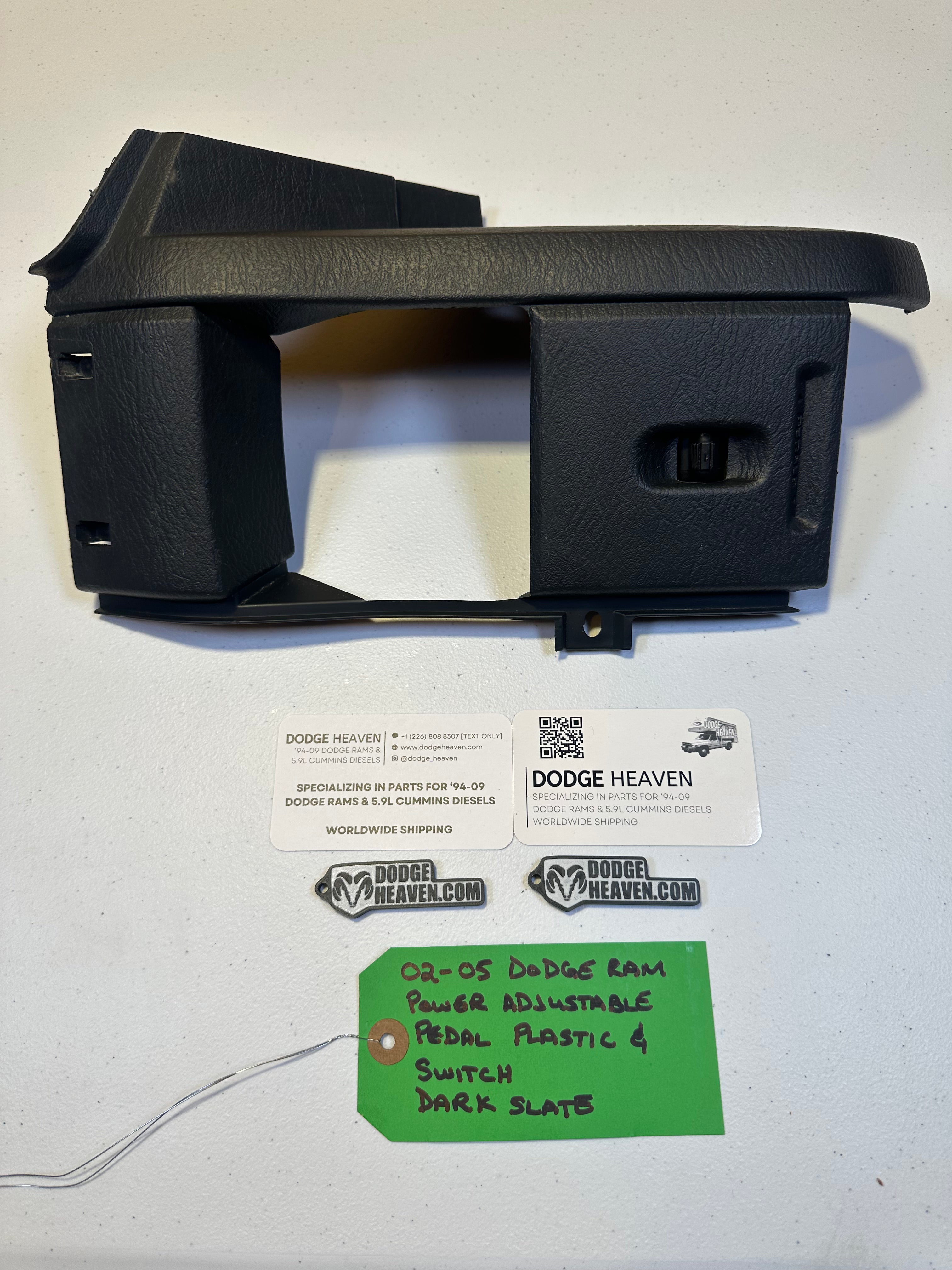 2002-2005 Dodge Ram Power Adjustable Pedal Trim Bezel & Switch Slate Grey (OEM)