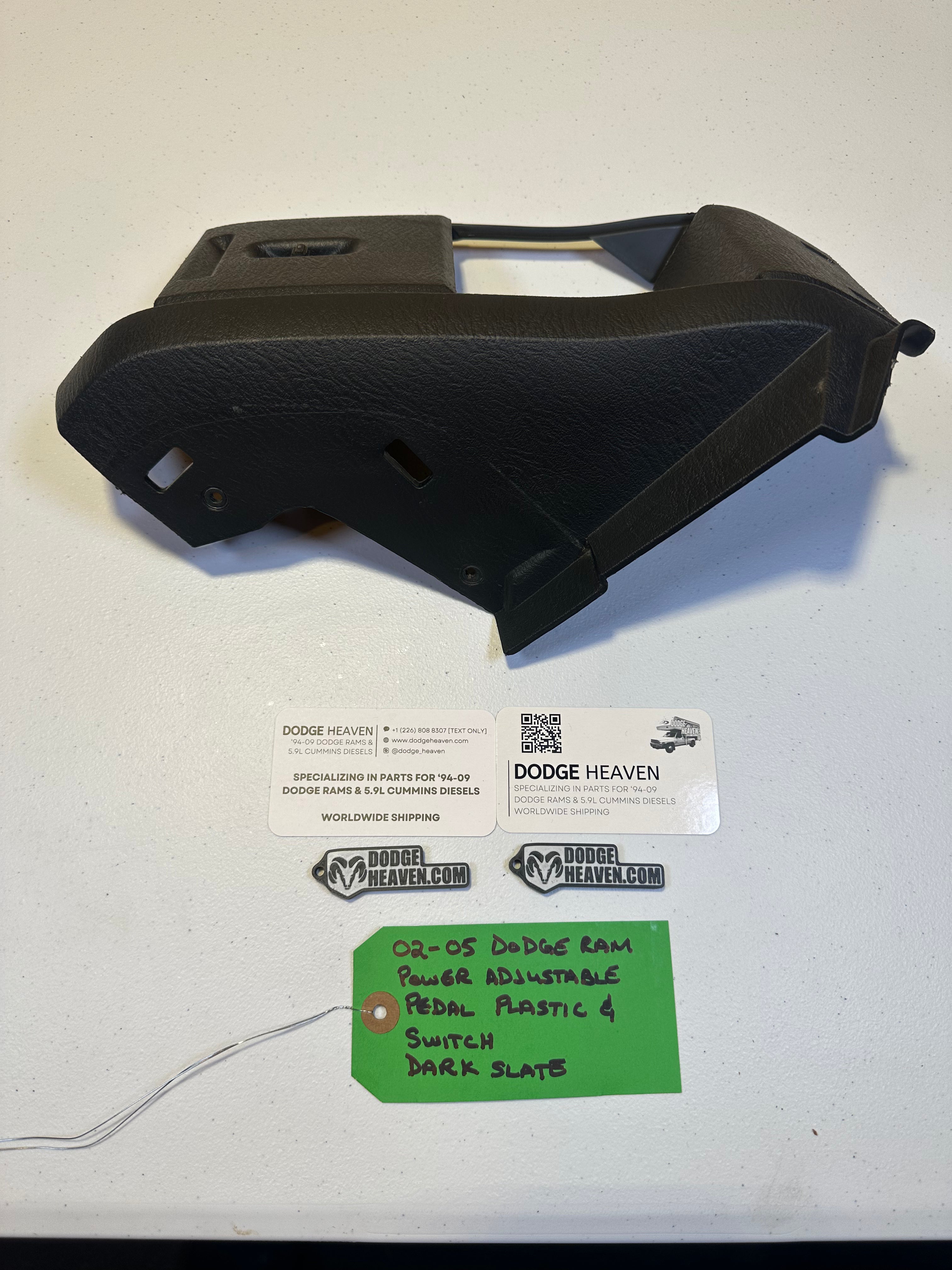 2002-2005 Dodge Ram Power Adjustable Pedal Trim Bezel & Switch Slate Grey (OEM)