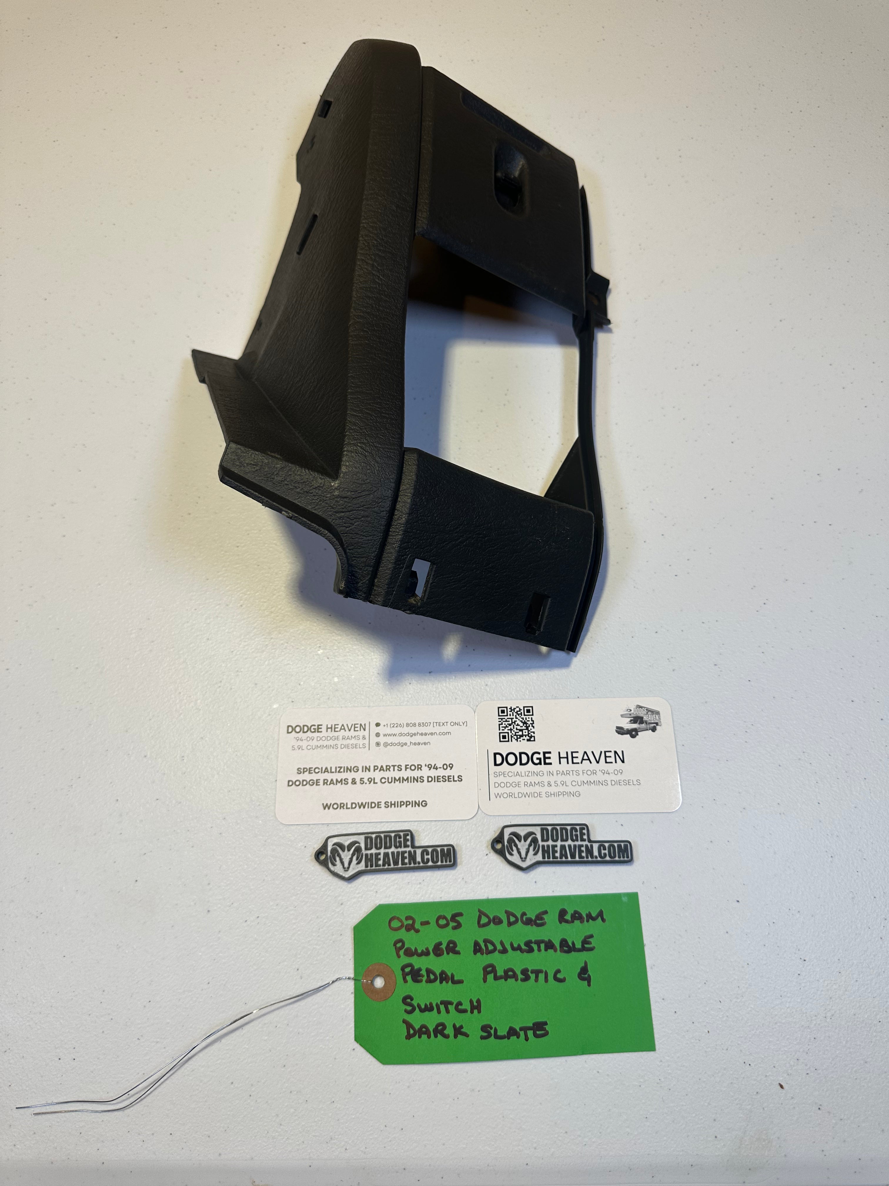 2002-2005 Dodge Ram Power Adjustable Pedal Trim Bezel & Switch Slate Grey (OEM)