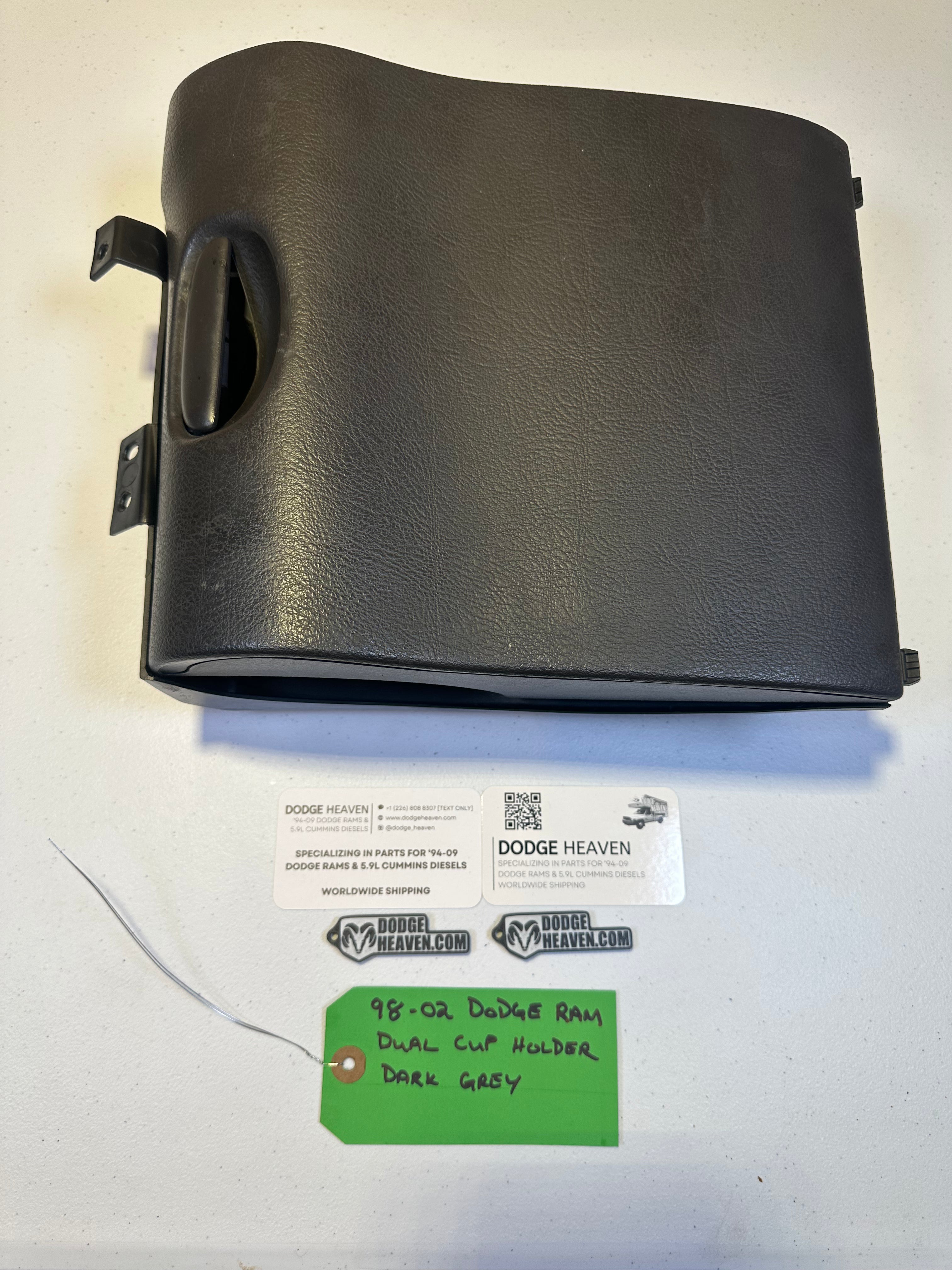 1998-2002 Dodge Ram 1500 2500 3500 Auto Cup Holders Center Dash Agate Grey (OEM)
