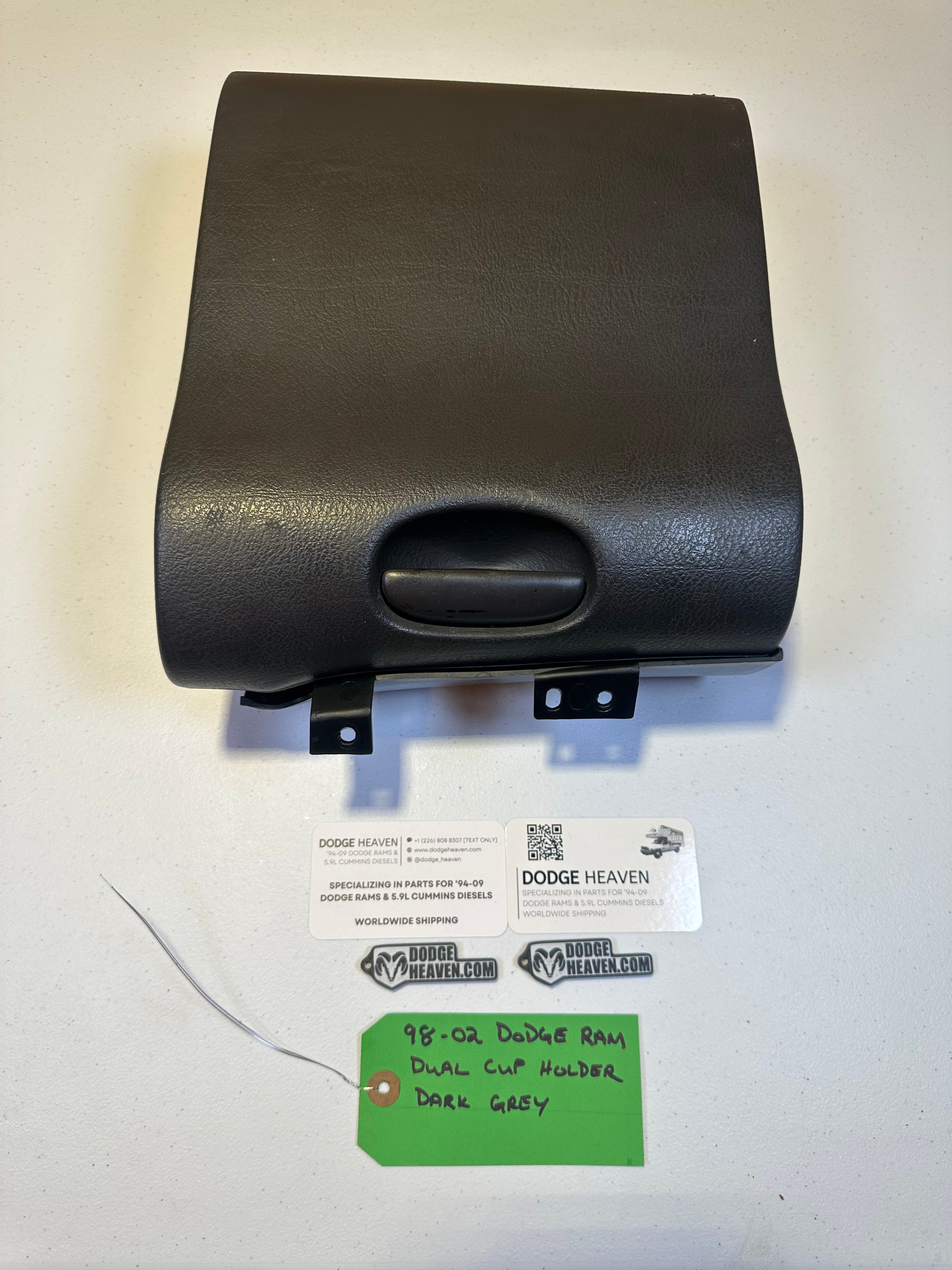 1998-2002 Dodge Ram 1500 2500 3500 Auto Cup Holders Center Dash Agate Grey (OEM)