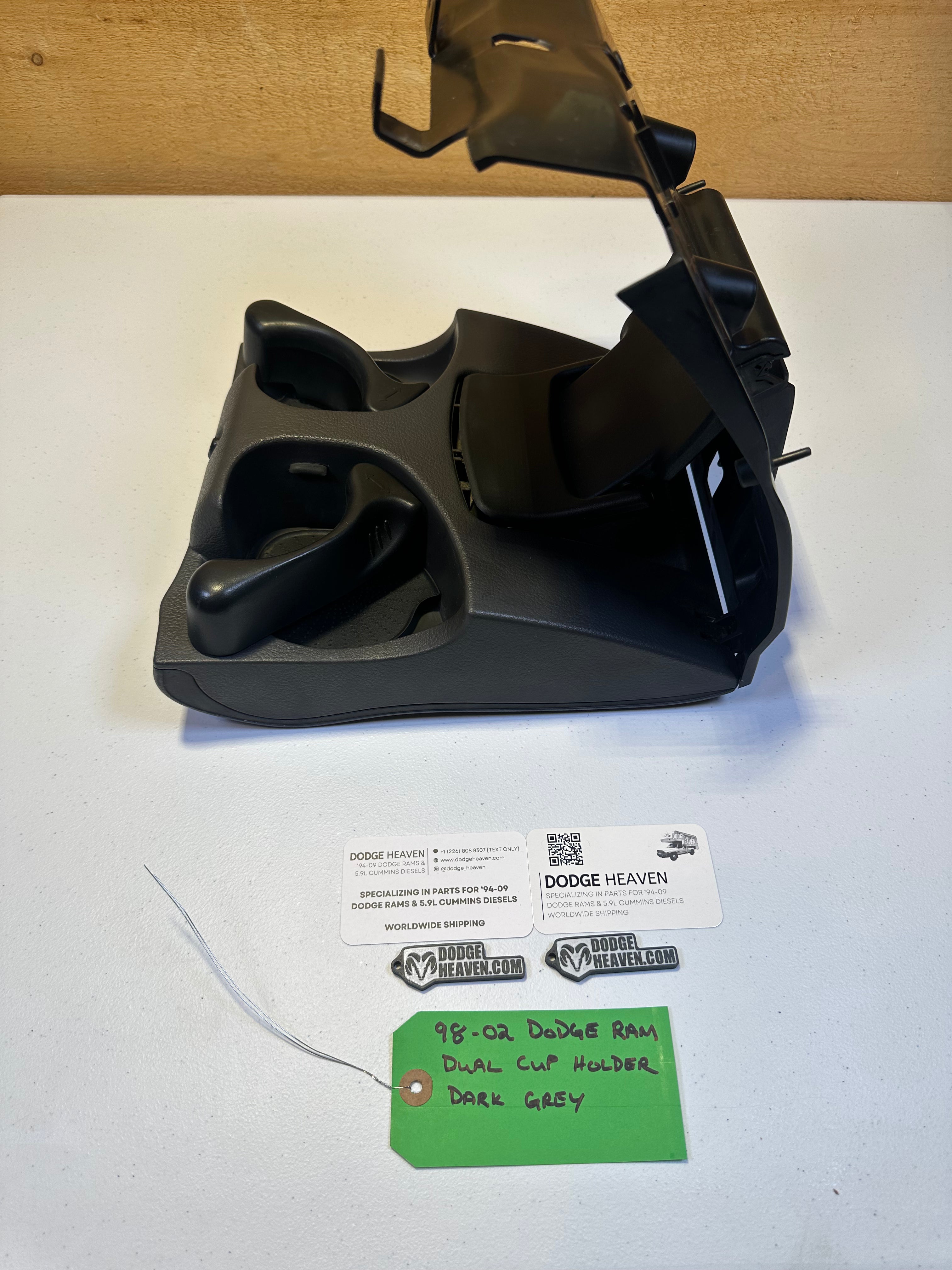 1998-2002 Dodge Ram 1500 2500 3500 Auto Cup Holders Center Dash Agate Grey (OEM)