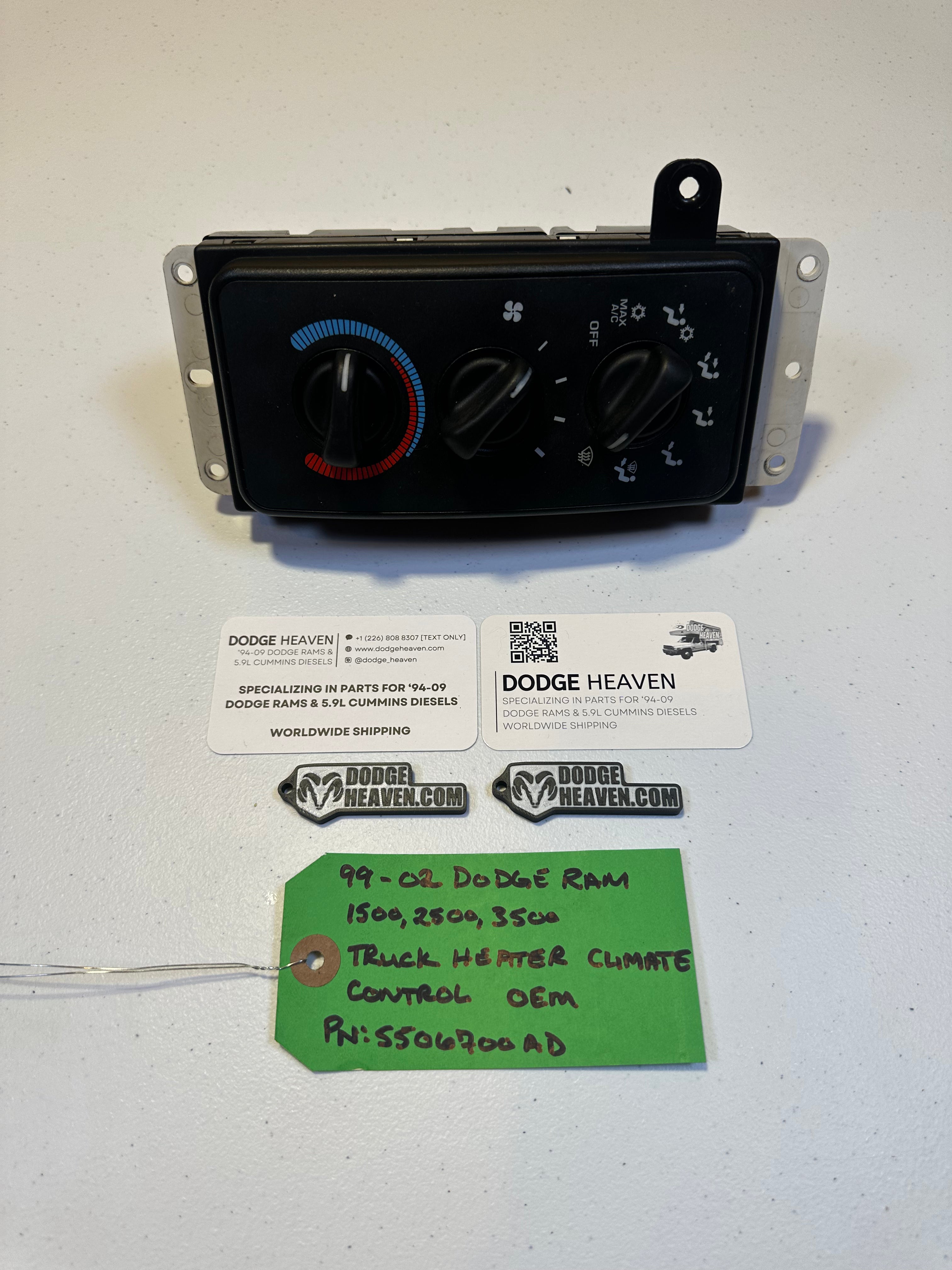 1999-2002 Dodge Ram 1500 2500 3500 Heater Climate HVAC Controls (OEM)