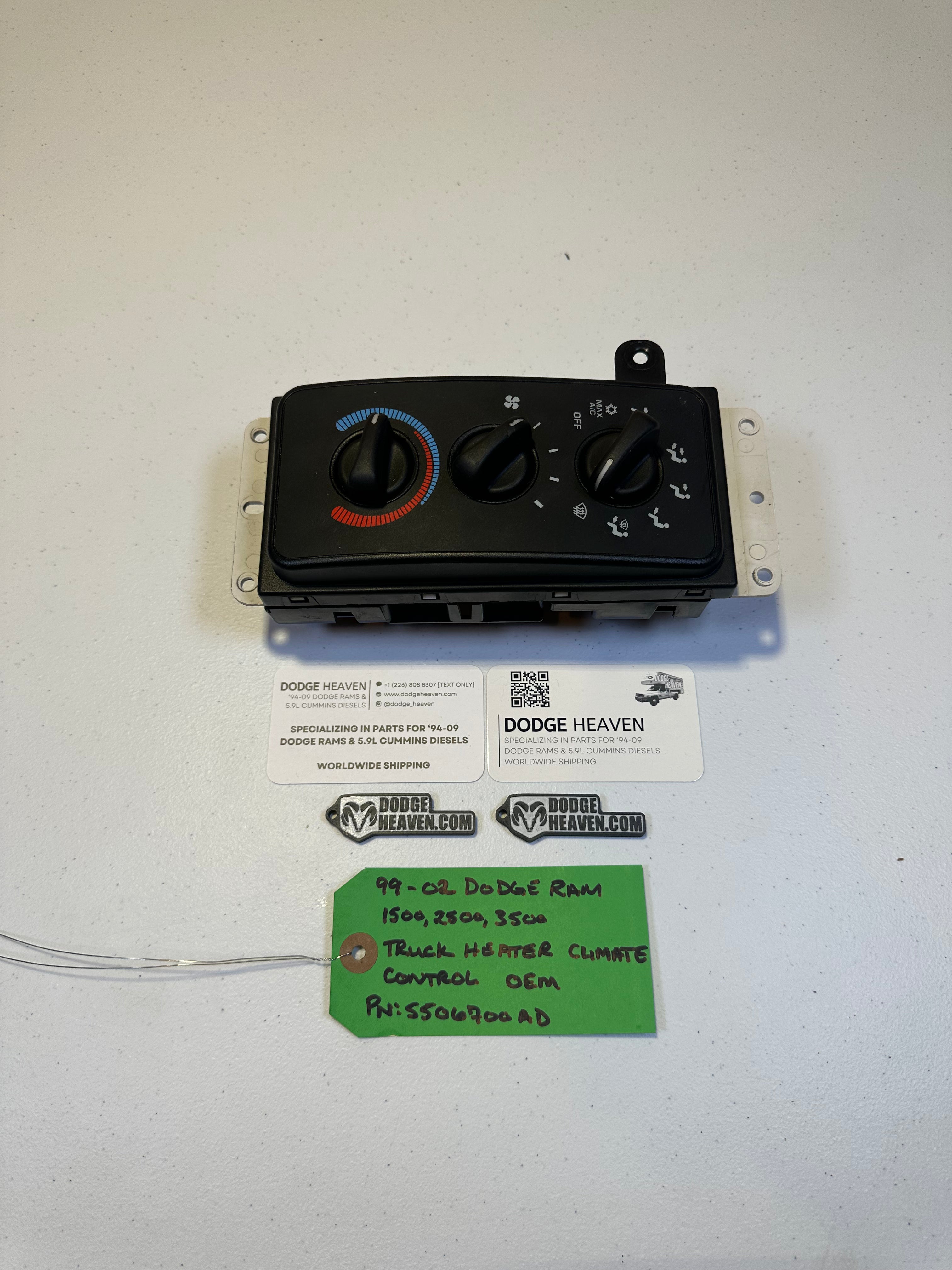1999-2002 Dodge Ram 1500 2500 3500 Heater Climate HVAC Controls (OEM)