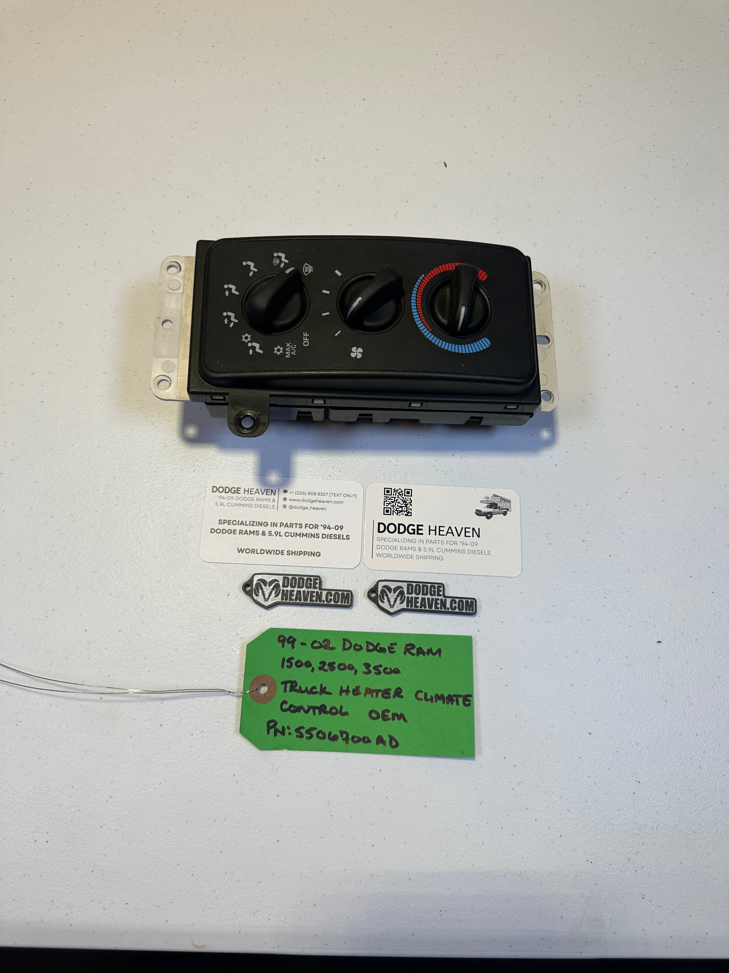1999-2002 Dodge Ram 1500 2500 3500 Heater Climate HVAC Controls (OEM)