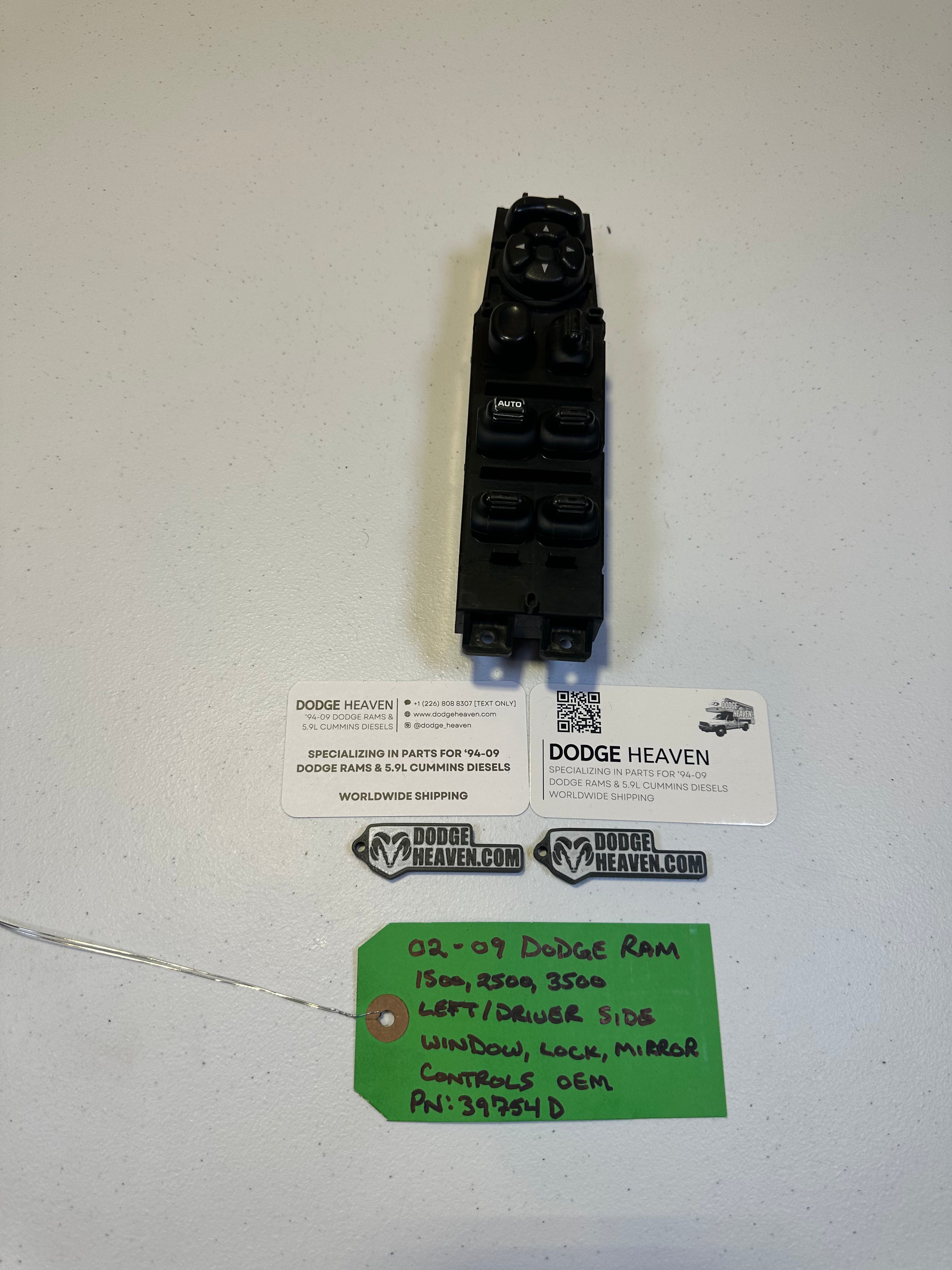 2003-2008 Dodge Ram Driver-Side Master Power Window Switch (OEM)