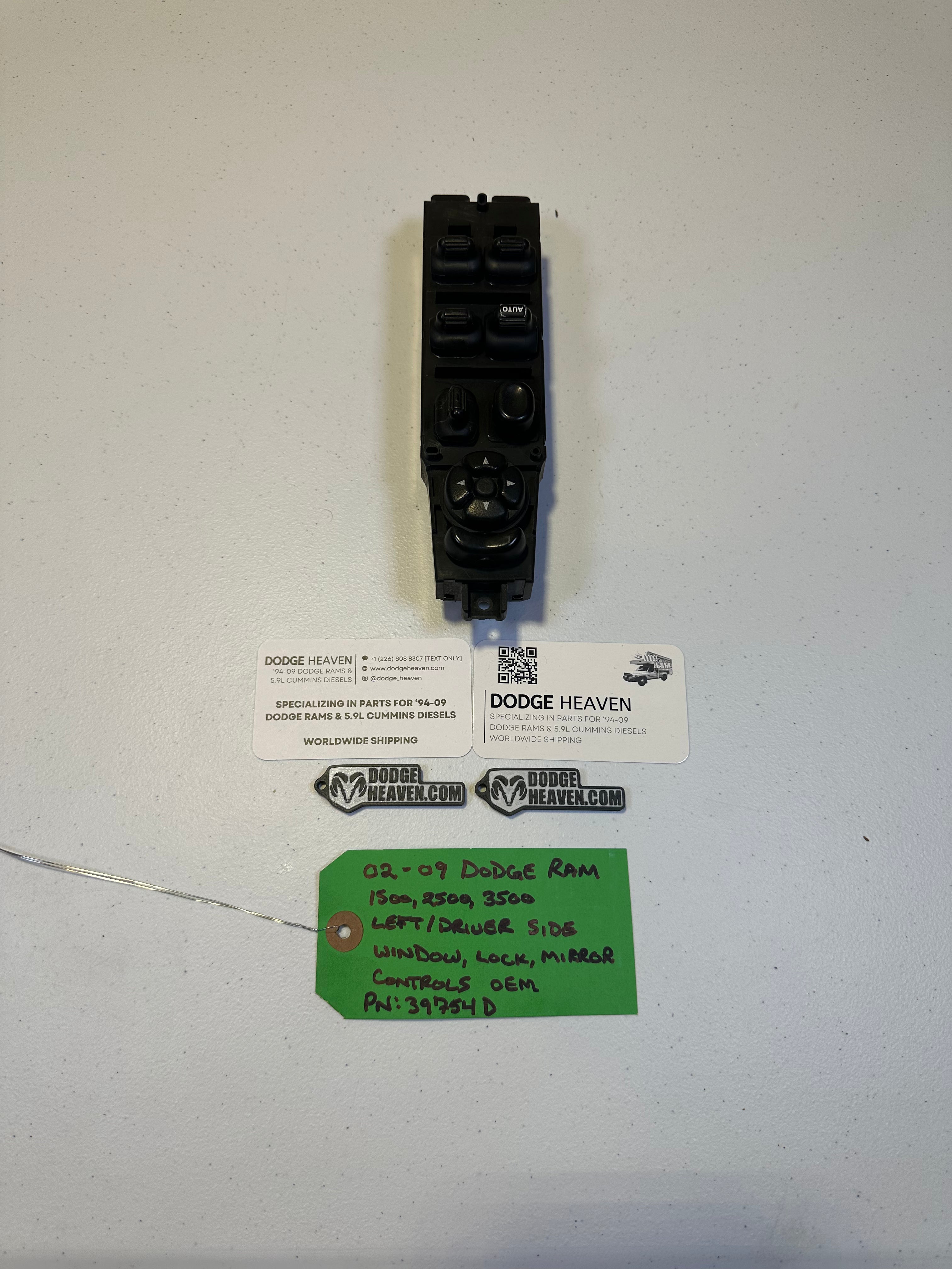 2003-2008 Dodge Ram Driver-Side Master Power Window Switch (OEM)