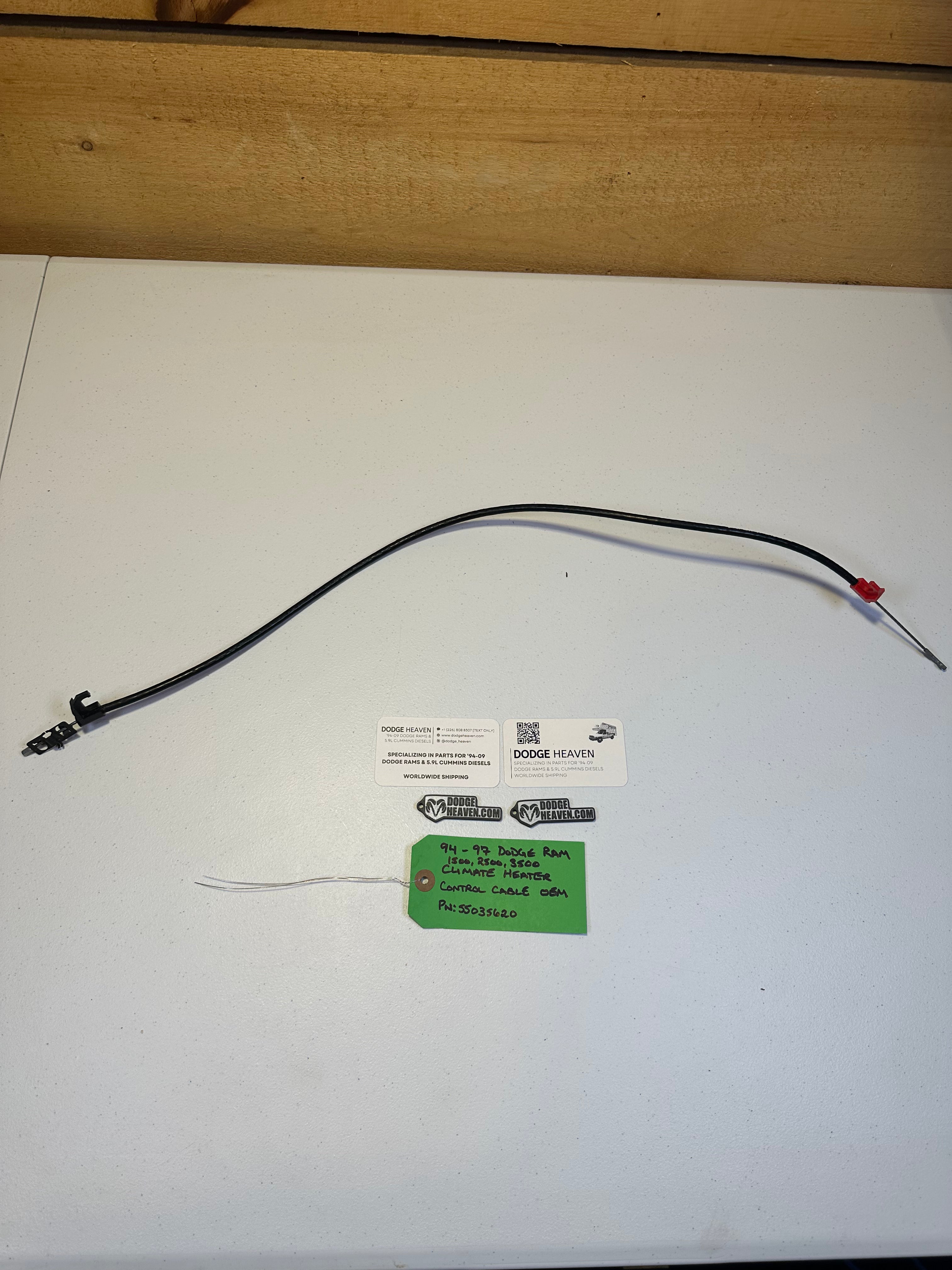 1994-1997 Dodge Ram 1500 2500 3500 Dash Heater A/C Climate Control Unit Cable (OEM)