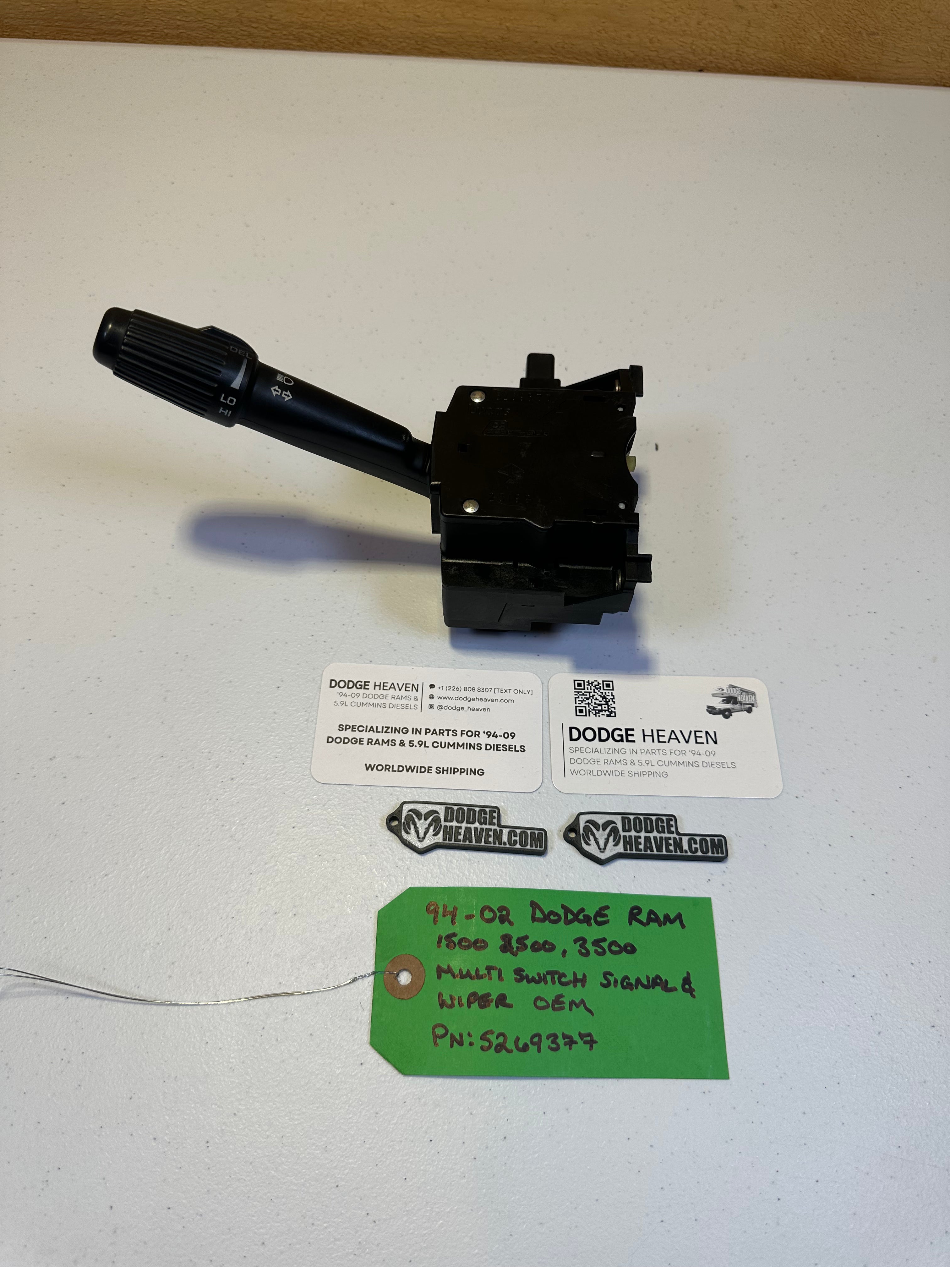 1994-2002 Dodge Ram Multifunction Head Light Wiper Hazard Switch (OEM)