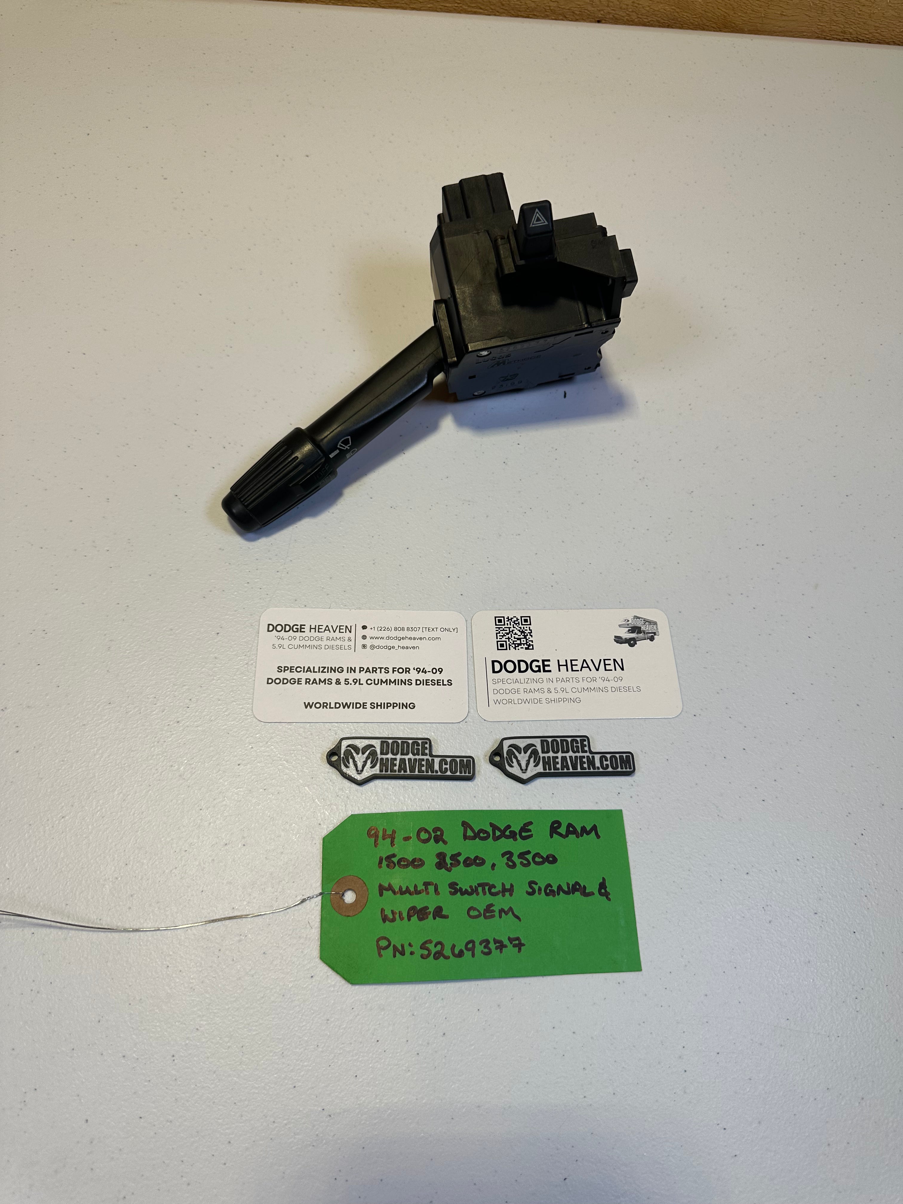 1994-2002 Dodge Ram Multifunction Head Light Wiper Hazard Switch (OEM)