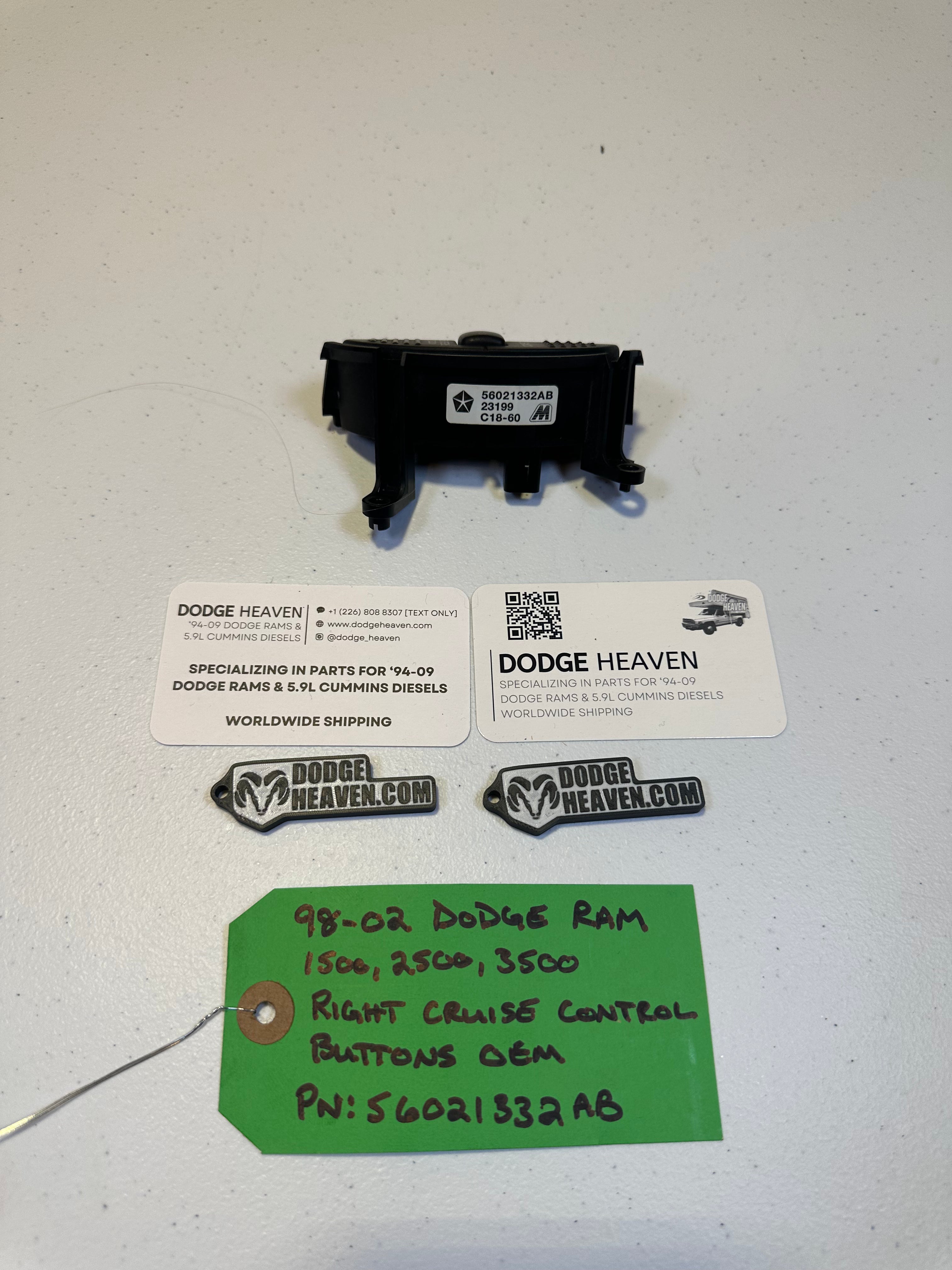 1998-2002 Dodge Ram Right-Side Cruise Control Switch (OEM)