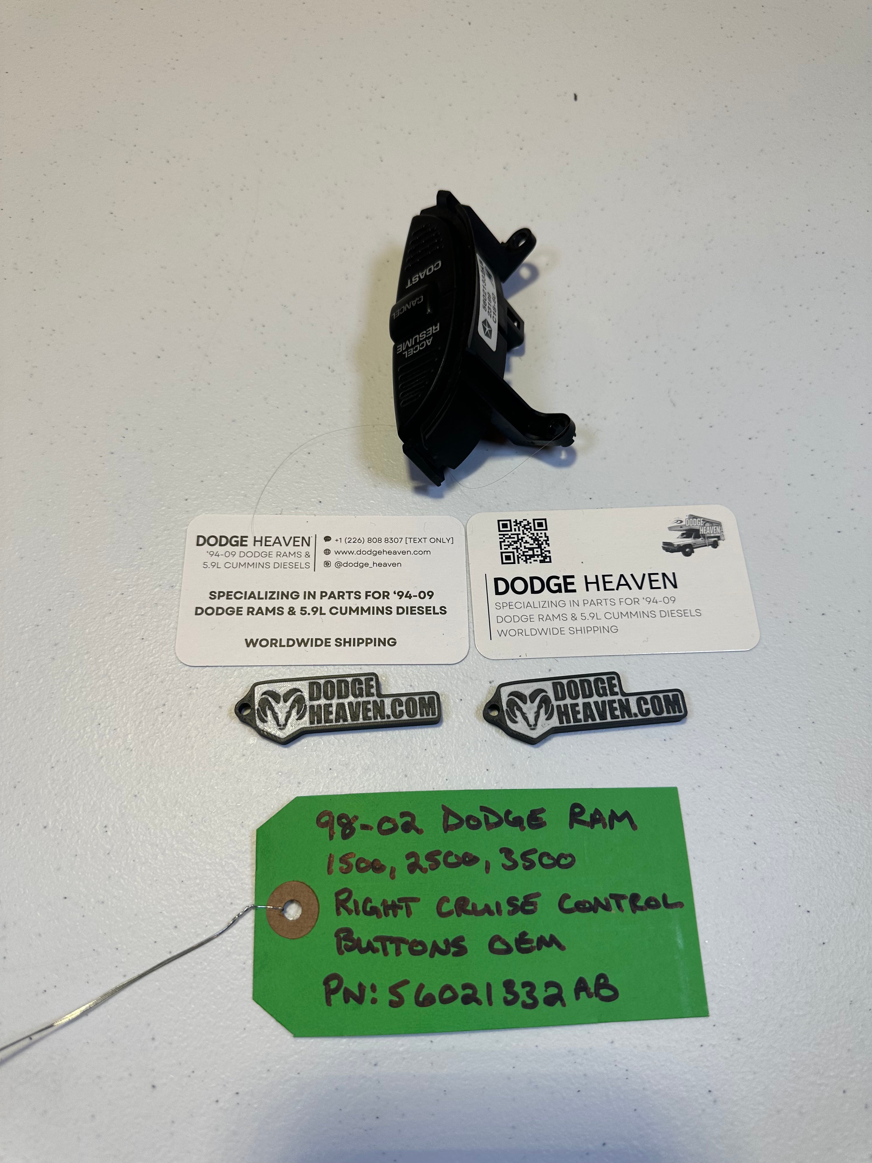 1998-2002 Dodge Ram Right-Side Cruise Control Switch (OEM)