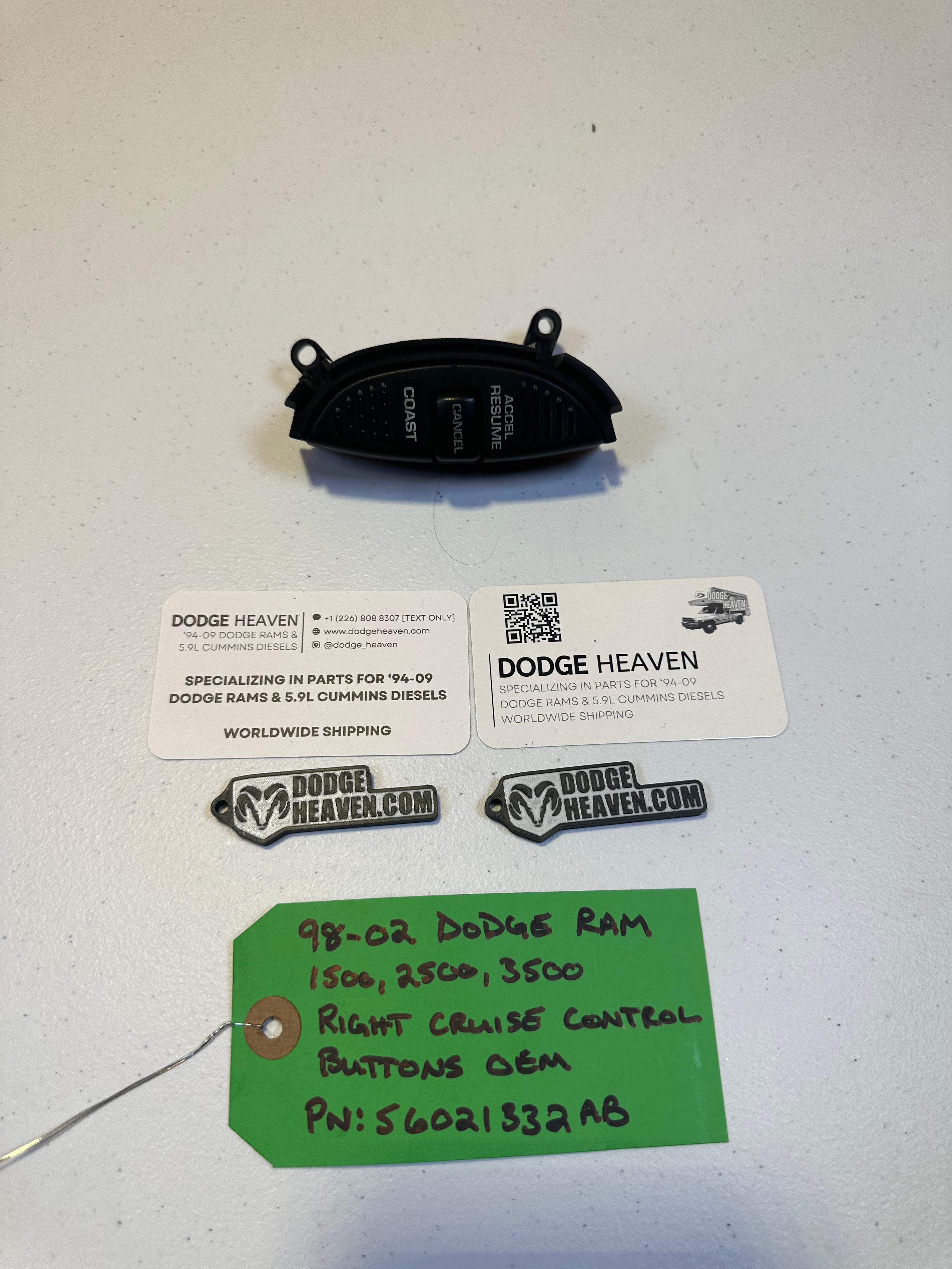 1998-2002 Dodge Ram Right-Side Cruise Control Switch (OEM)