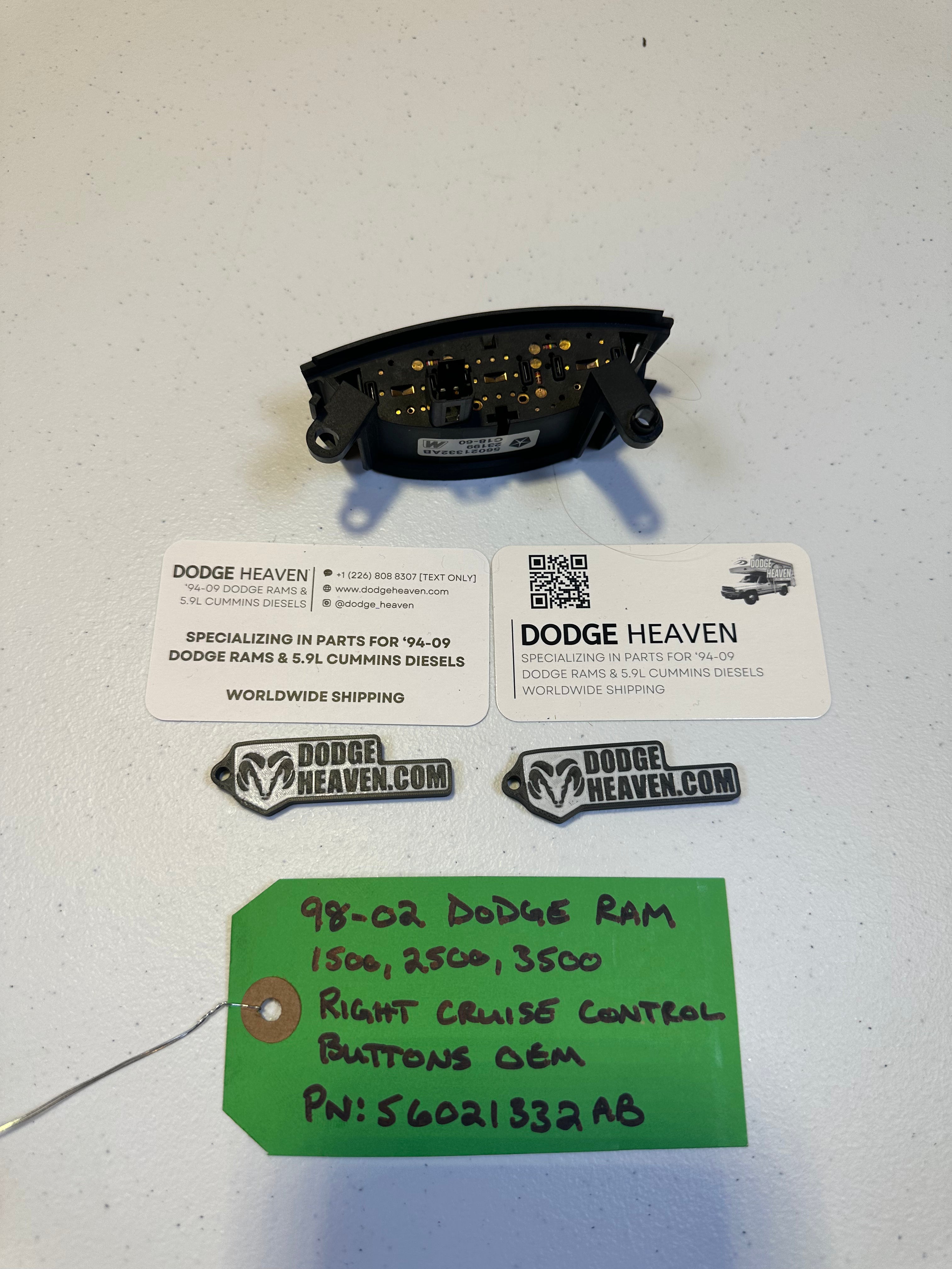 1998-2002 Dodge Ram Right-Side Cruise Control Switch (OEM)