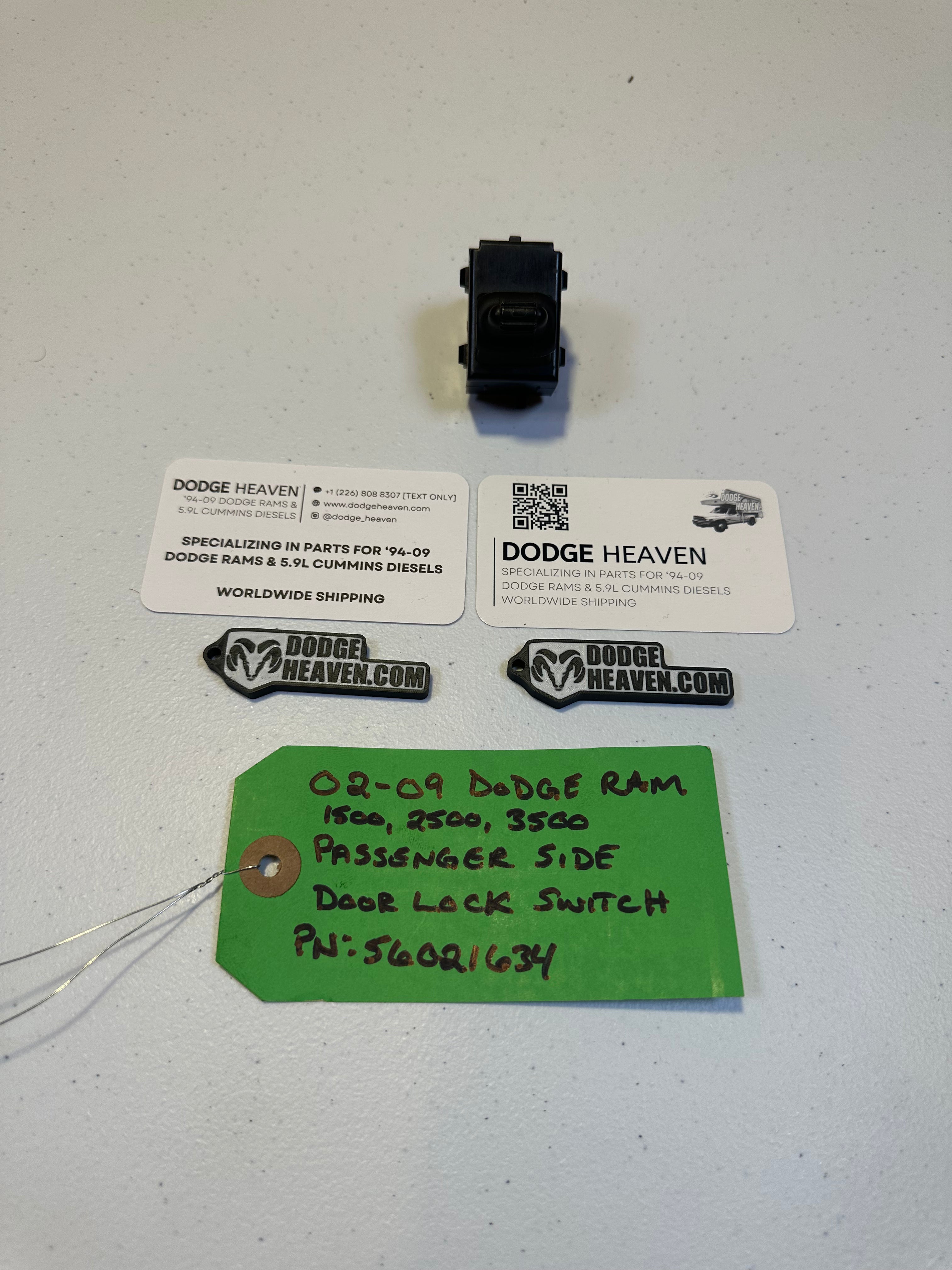 2002-2010 Dodge Ram 1500 2500 3500 Passenger-Side Door Lock Switch (OEM)
