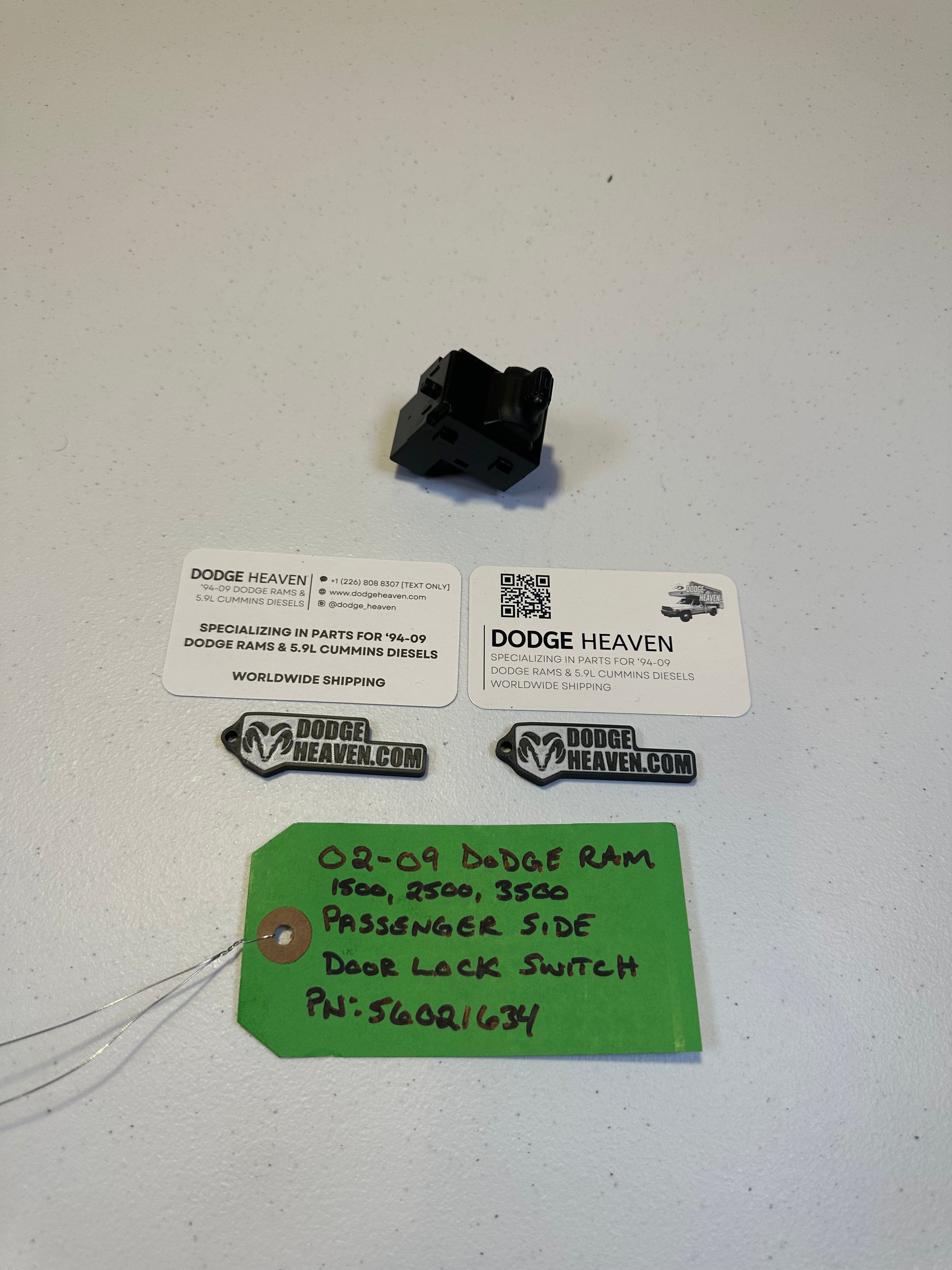 2002-2010 Dodge Ram 1500 2500 3500 Passenger-Side Door Lock Switch (OEM)