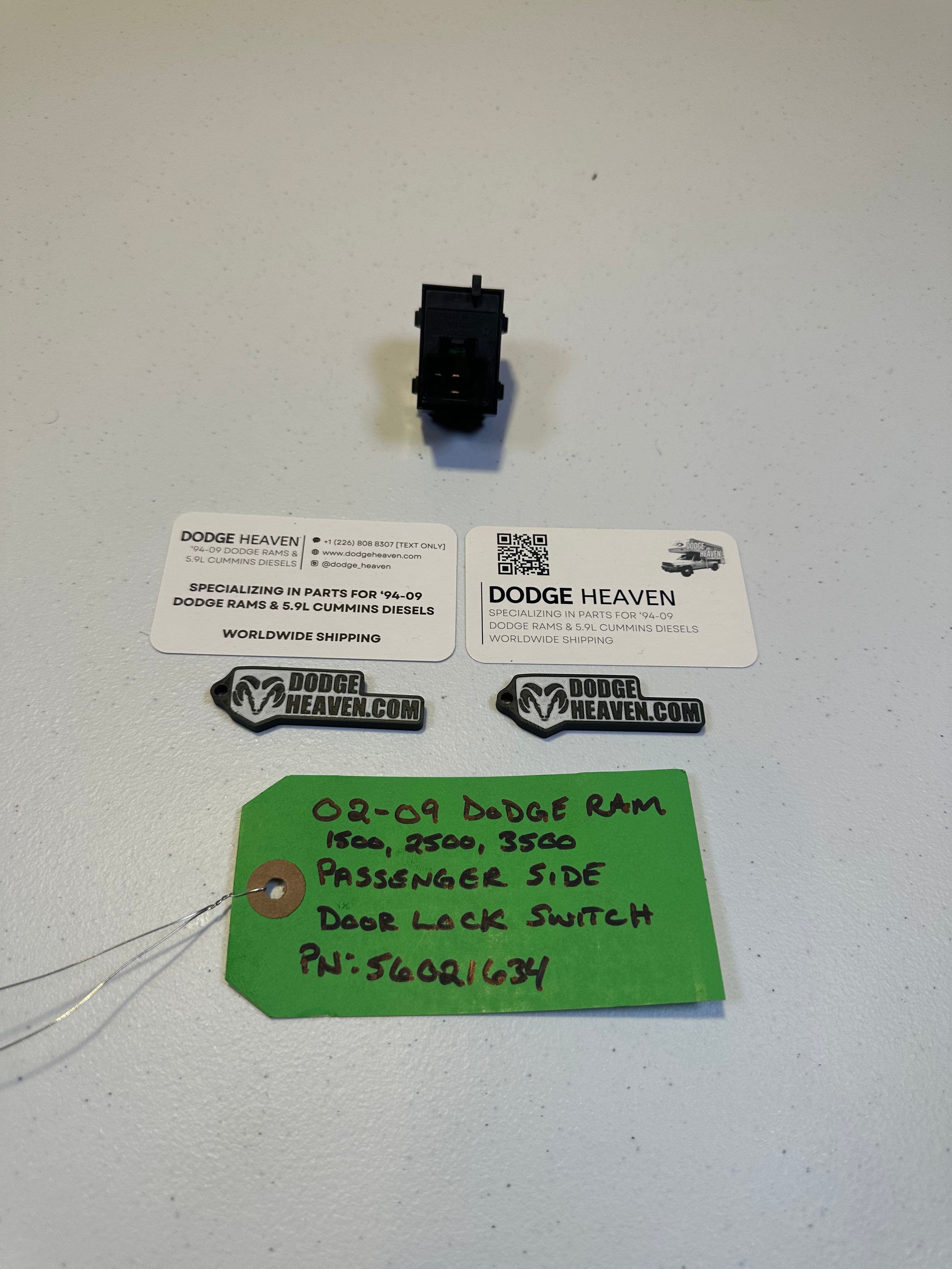 2002-2010 Dodge Ram 1500 2500 3500 Passenger-Side Door Lock Switch (OEM)