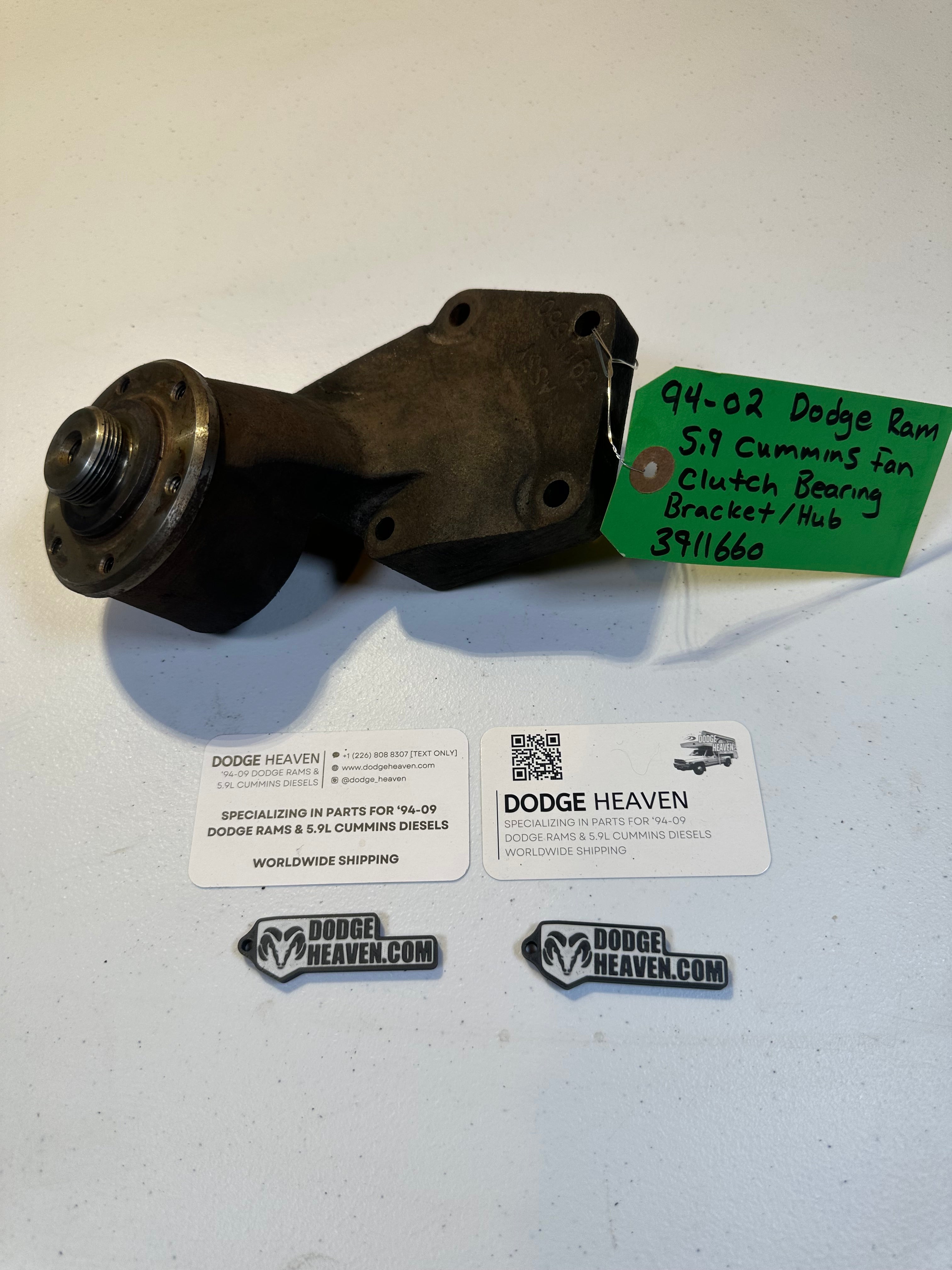 1994-2002 Dodge Ram 5.9L Cummins 12V / 24V Fan Clutch Bearing Bracket Hub (OEM)