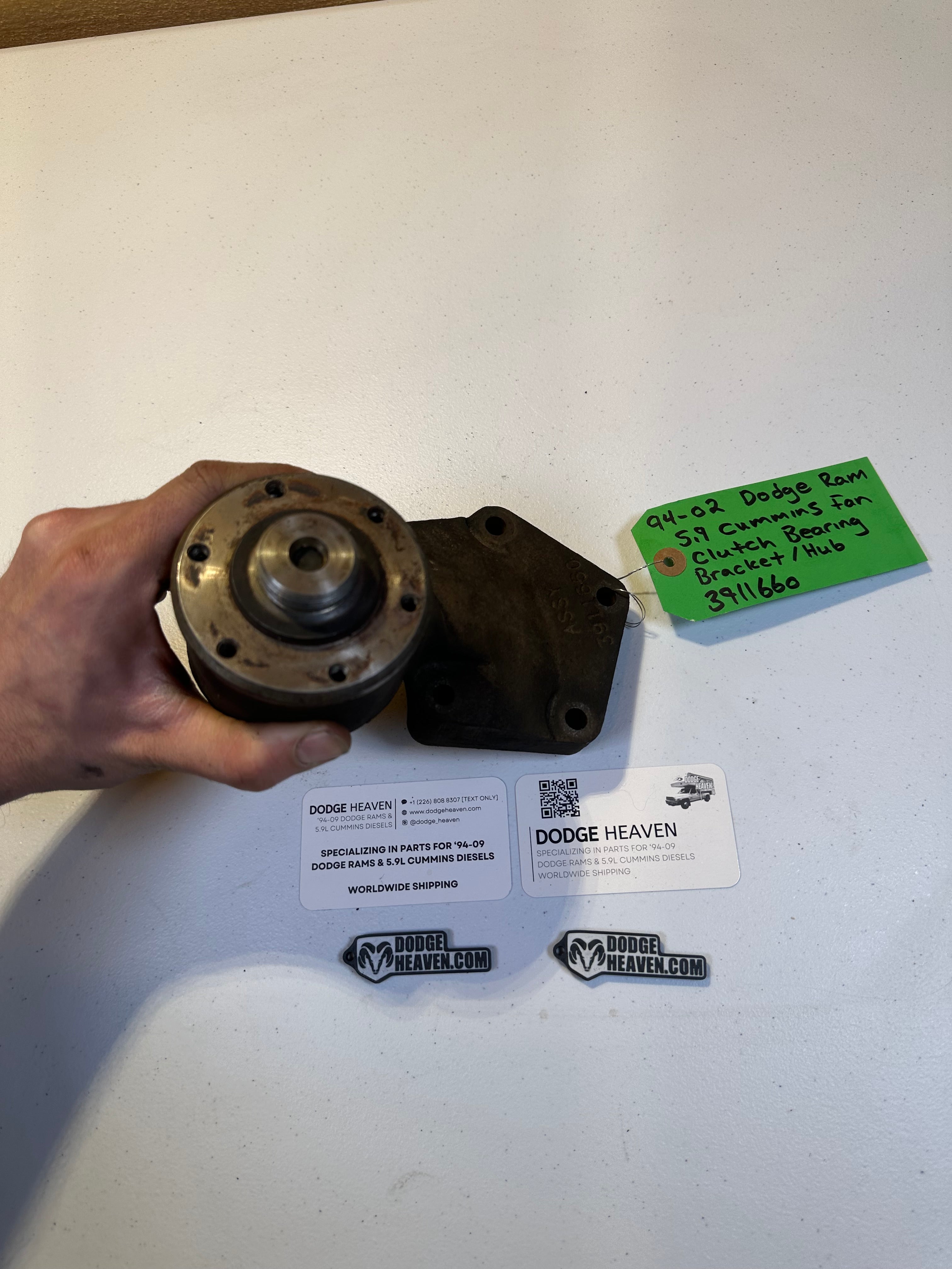 1994-2002 Dodge Ram 5.9L Cummins 12V / 24V Fan Clutch Bearing Bracket Hub (OEM)