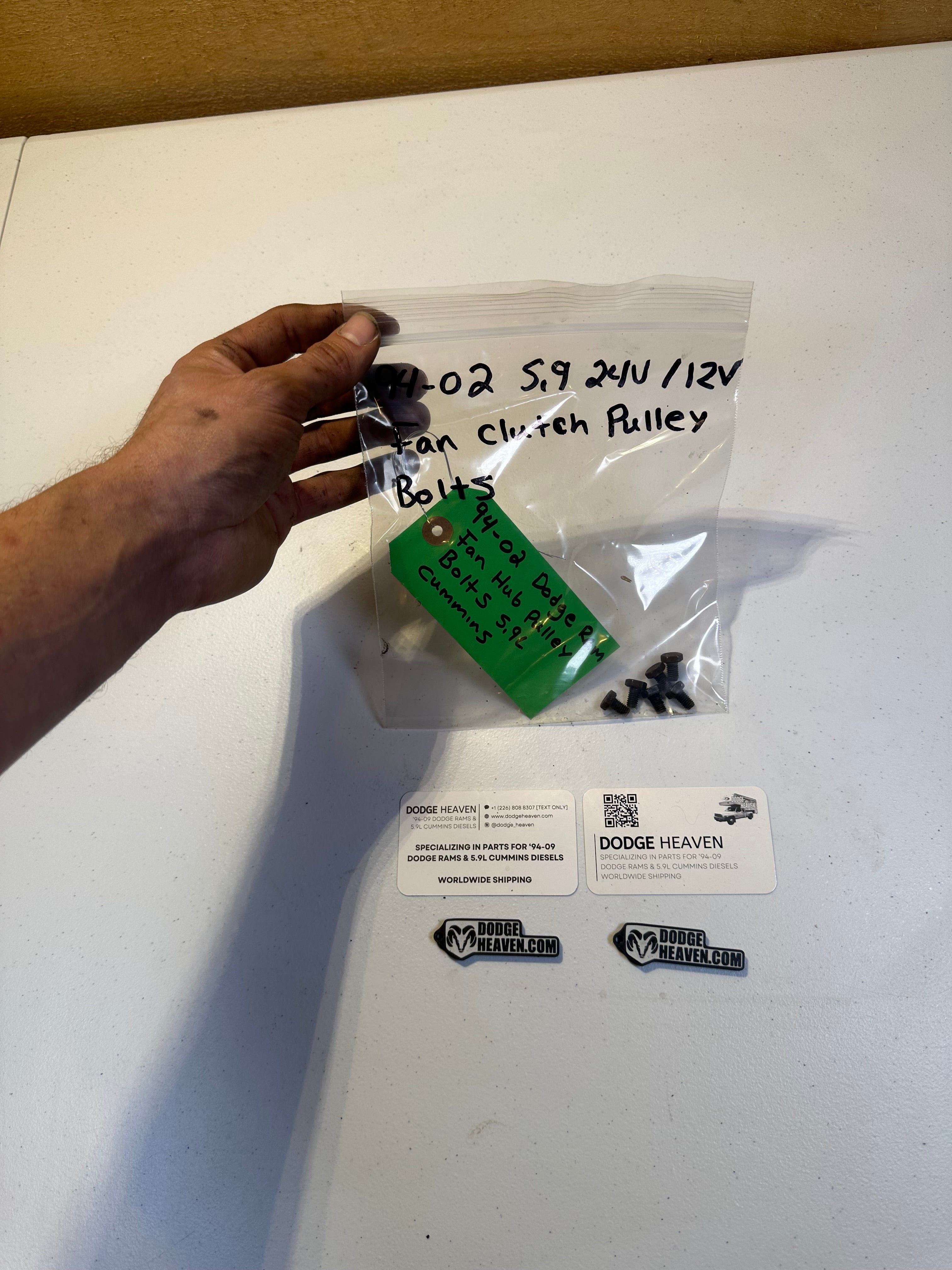 1994-2002 Dodge Ram Diesel Cummins 12V / 24V Fan Bracket to Pulley Bolts qty 6 (OEM)