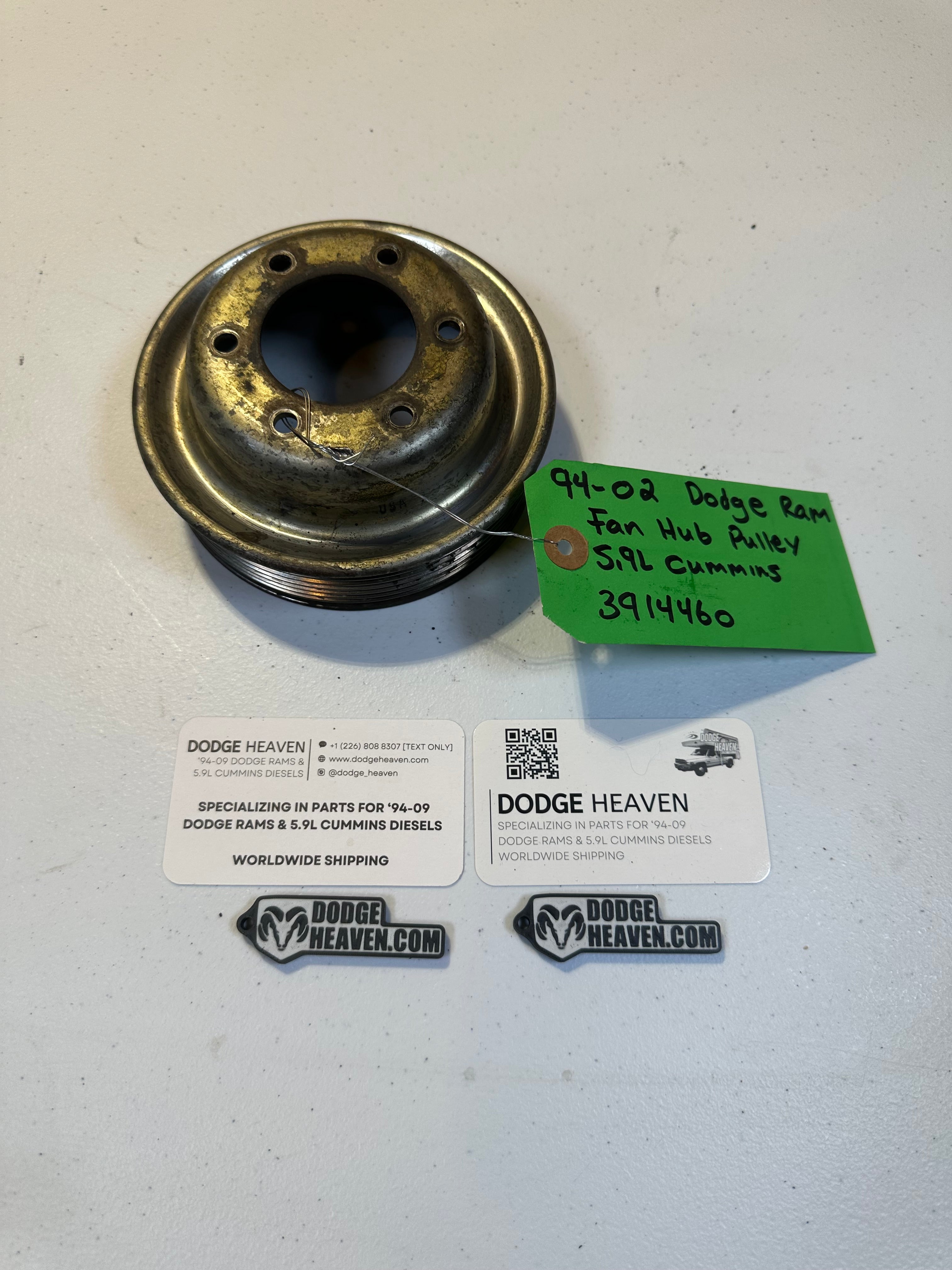1994-2002 Dodge Ram 2500 3500 12V 24V 5.9L Cummins Fan Hub Pulley (OEM)
