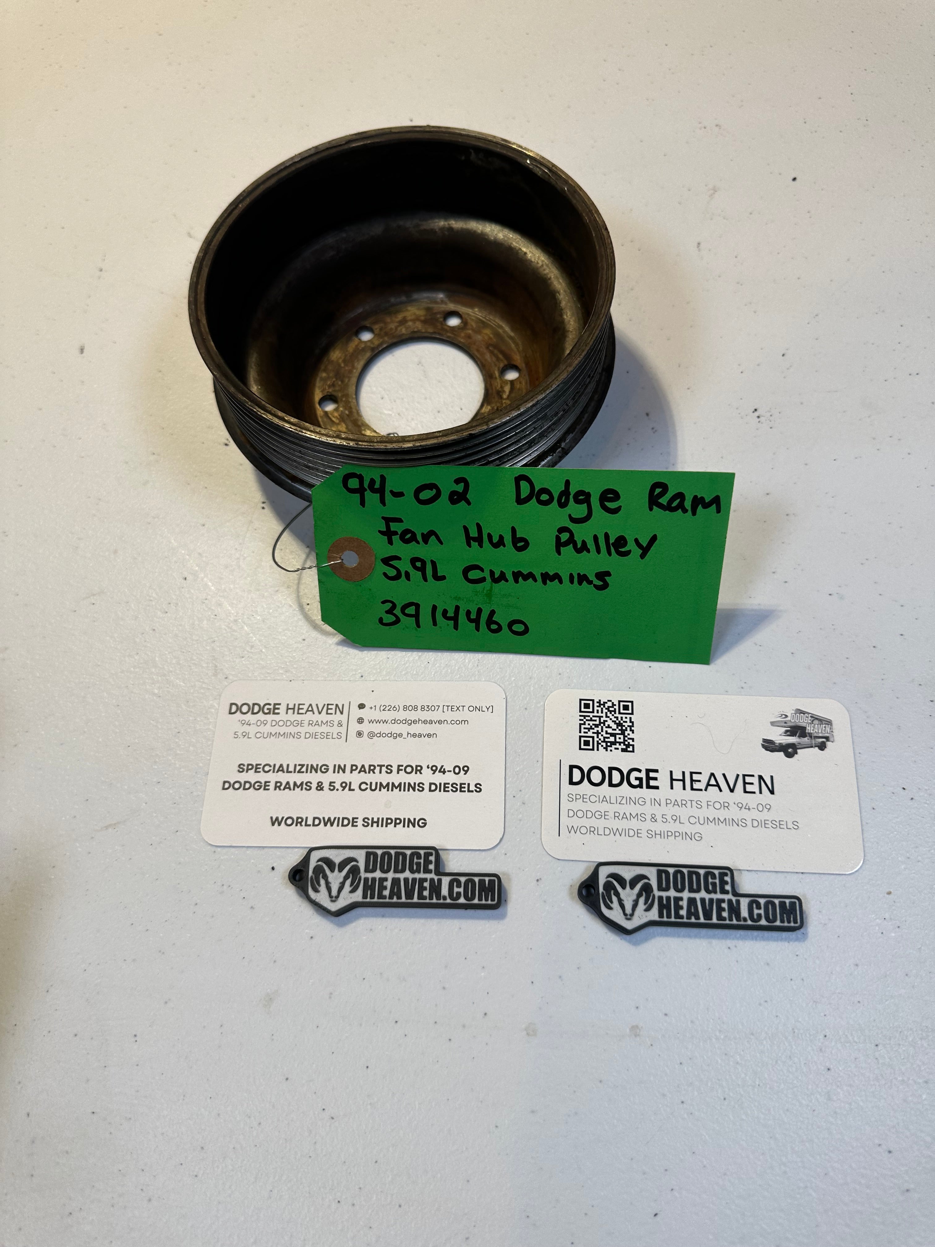 1994-2002 Dodge Ram 2500 3500 12V 24V 5.9L Cummins Fan Hub Pulley (OEM)