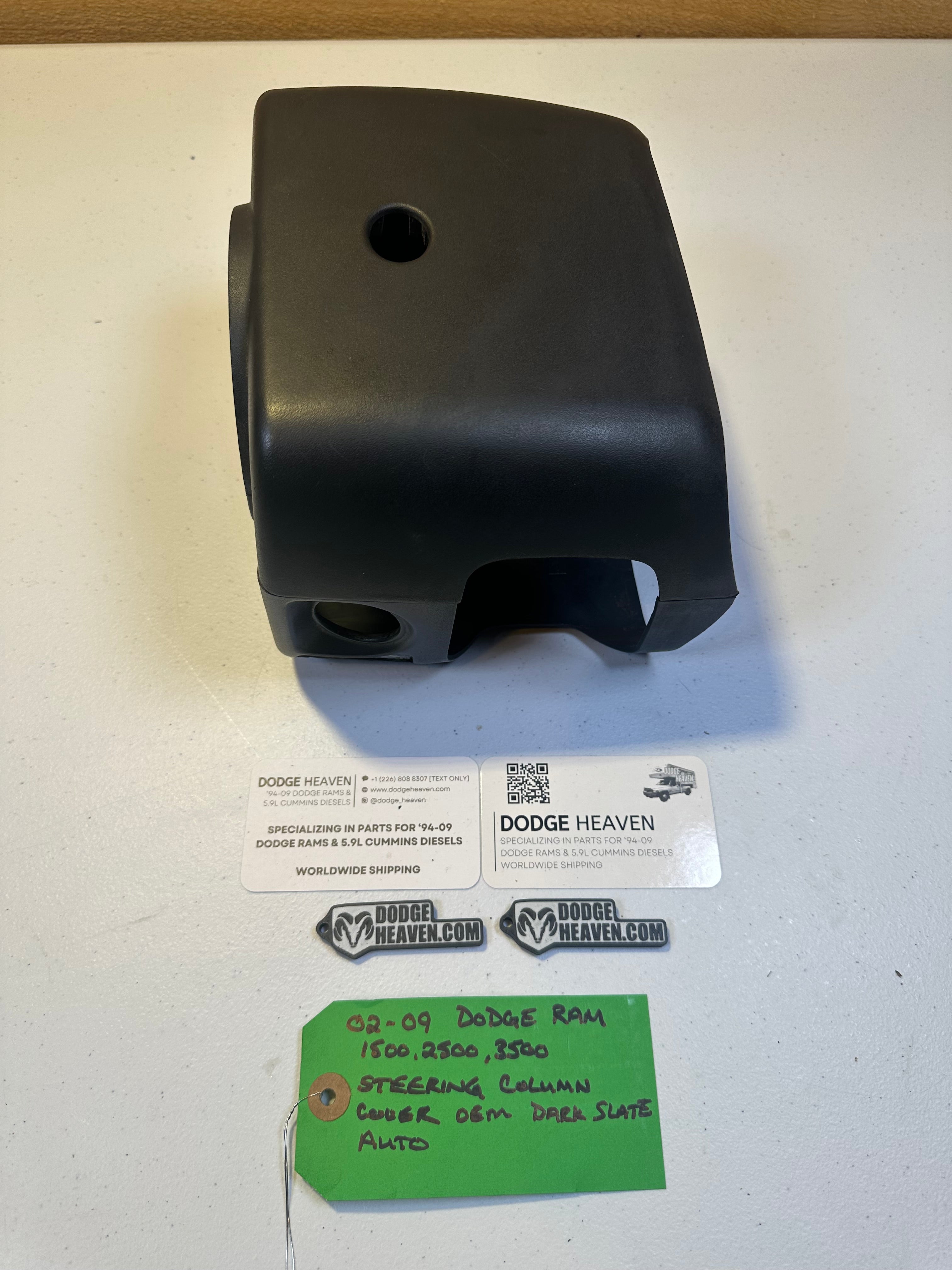 2002-2009 Dodge Ram 1500 2500 3500 Steering Column Shroud Cover tilt Auto Grey (OEM)