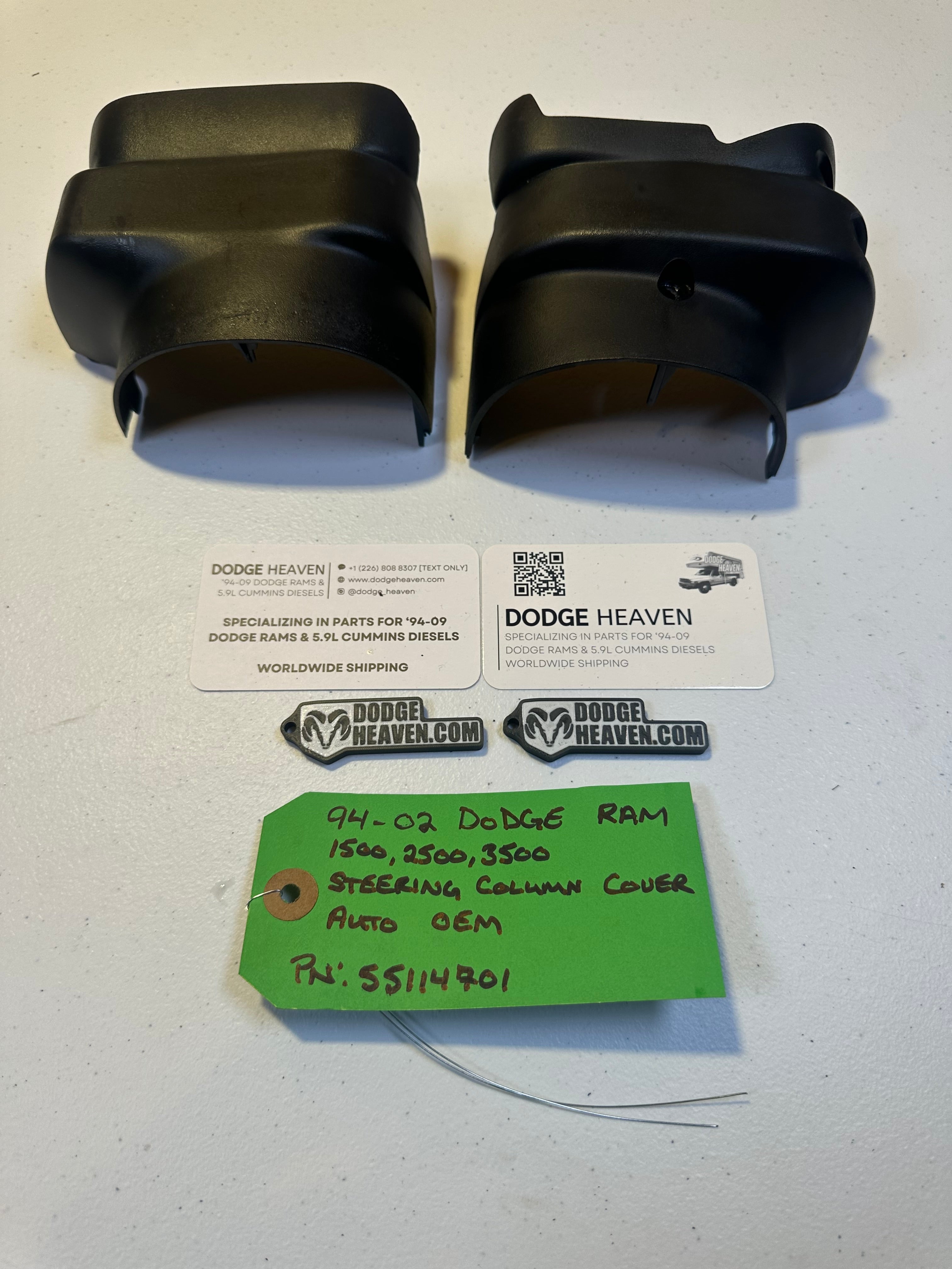 1994-2001 Dodge Ram 1500 2500 3500 Steering Column Plastic Covers Automatic (OEM)