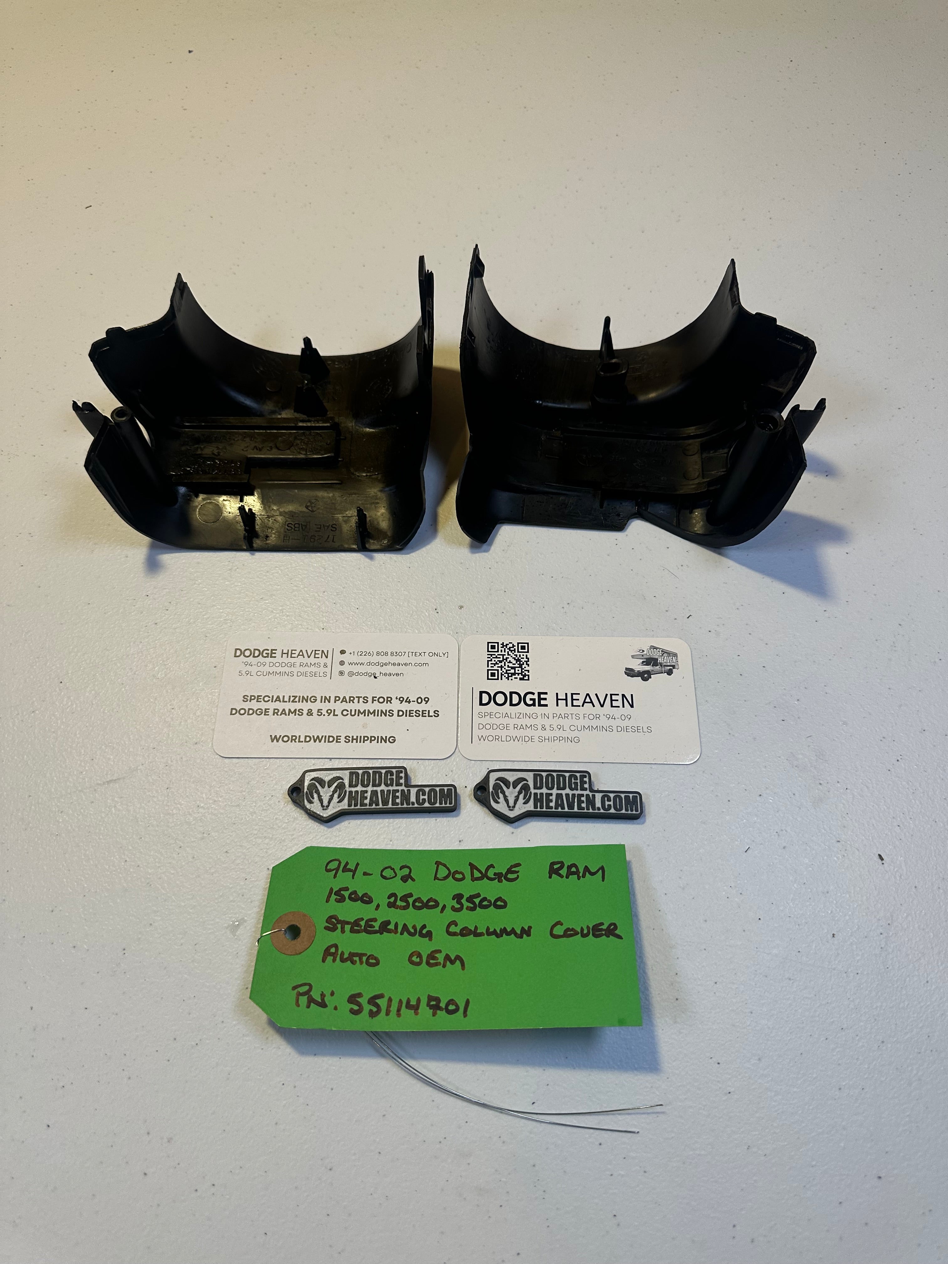 1994-2001 Dodge Ram 1500 2500 3500 Steering Column Plastic Covers Automatic (OEM)