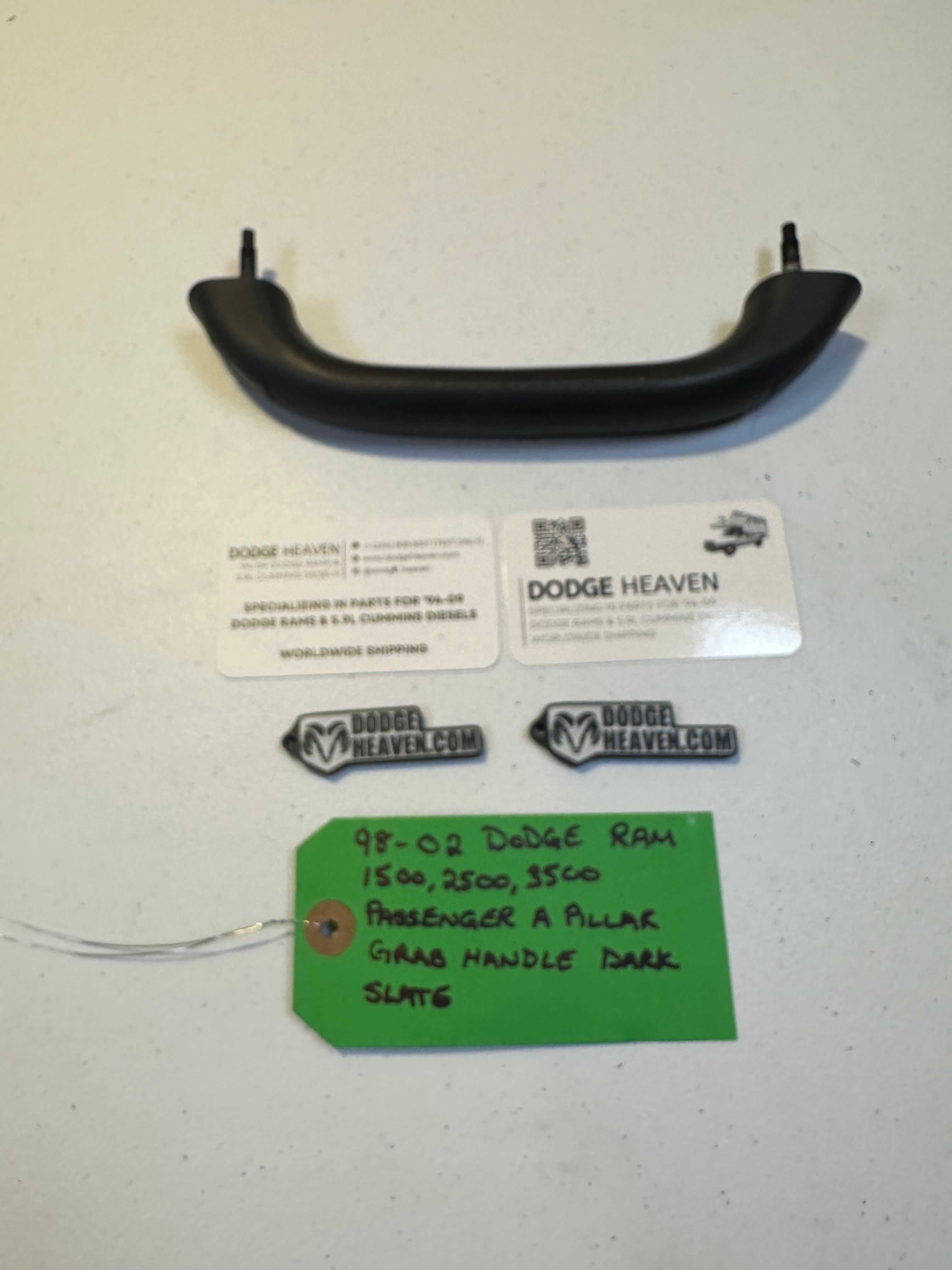 1998-2002 Dodge Ram 1500 2500 3500 Passenger-Side A Pillar Grab Handle Dark Grey (OEM)
