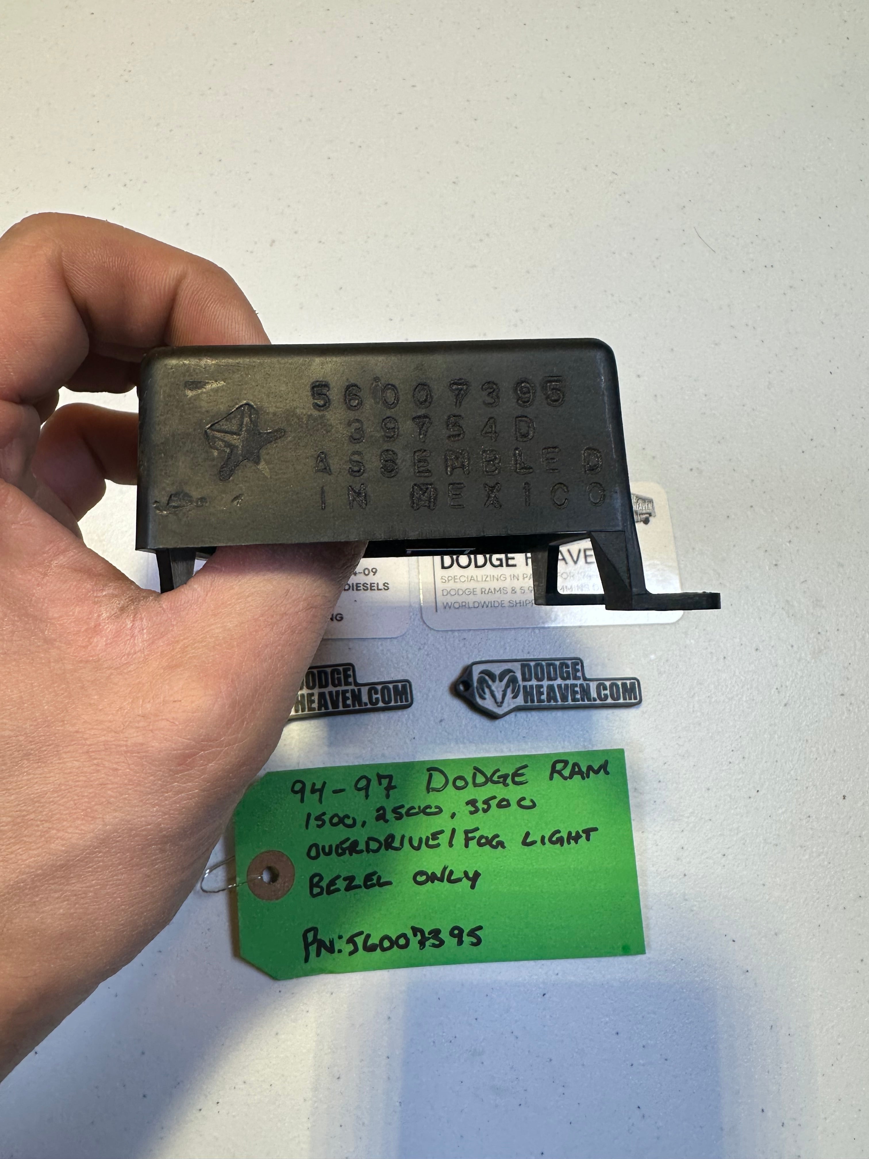 1994-1997 Dodge Ram 1500 2500 3500 Overdrive Off Switch Dash Trim (OEM)