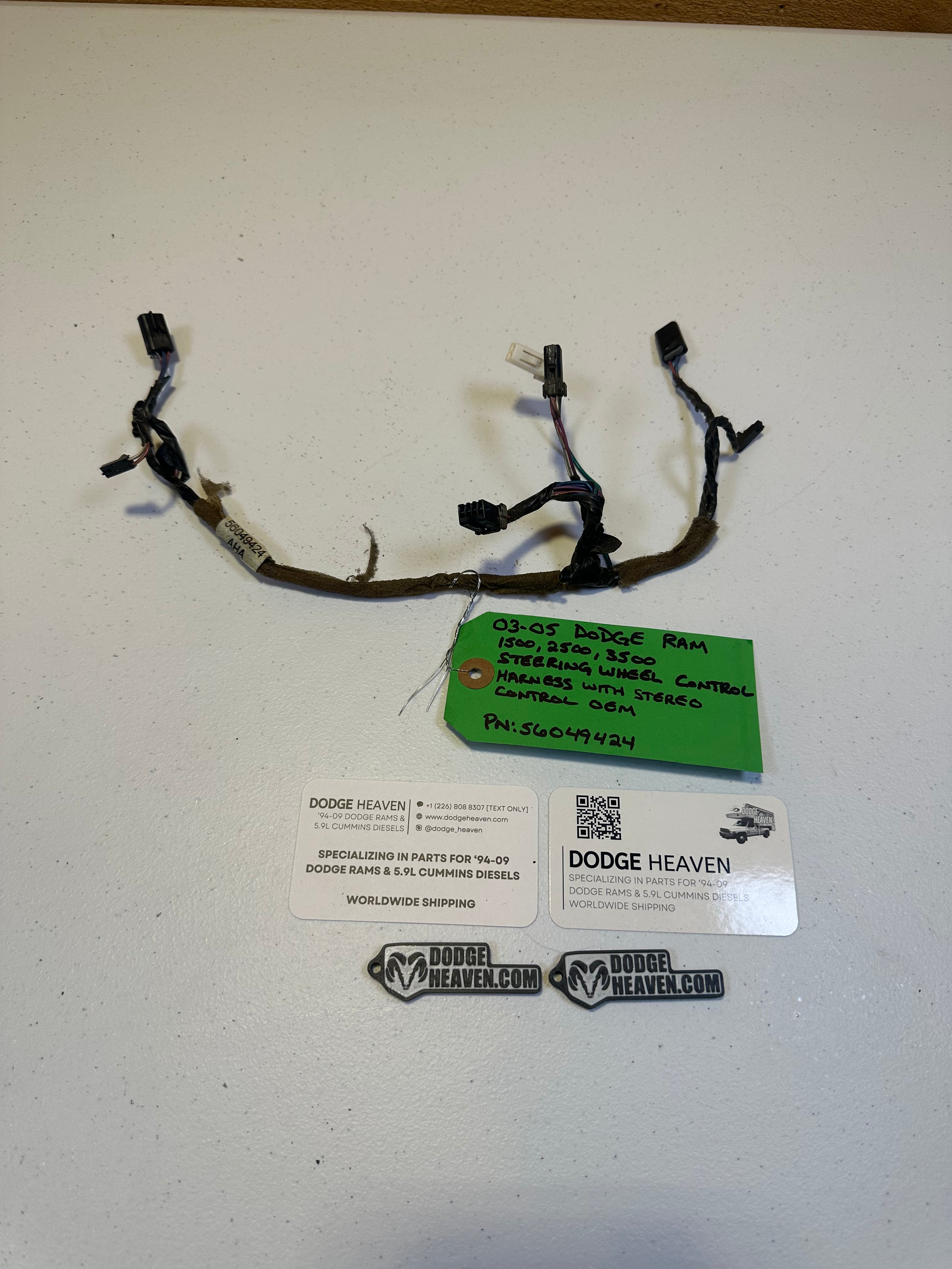 2003-2005 Dodge Ram 1500 2500 3500 Steering Wheel Control Harness with Radio Control (OEM)