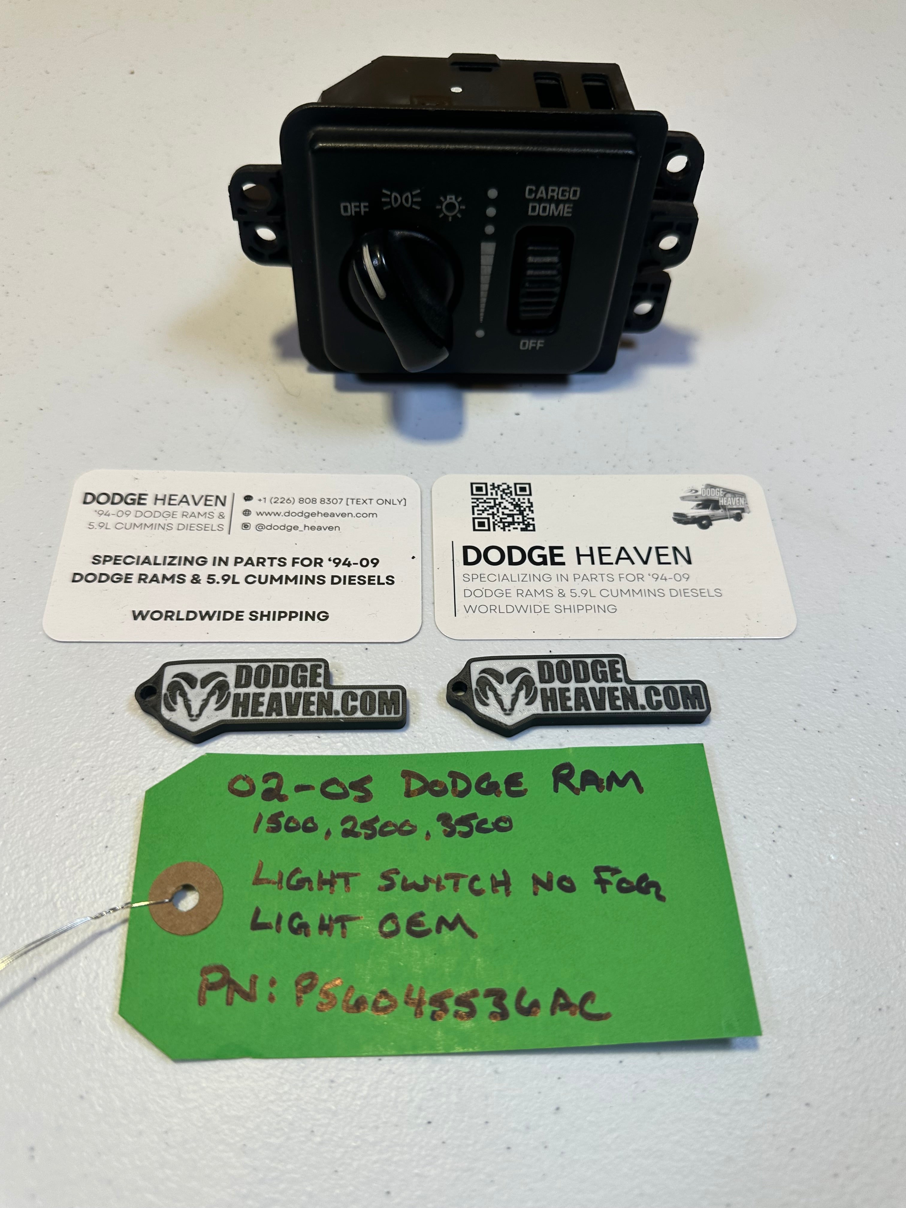 2002-2005 Dodge Ram 1500 2500 3500 Head Light Switch (OEM)