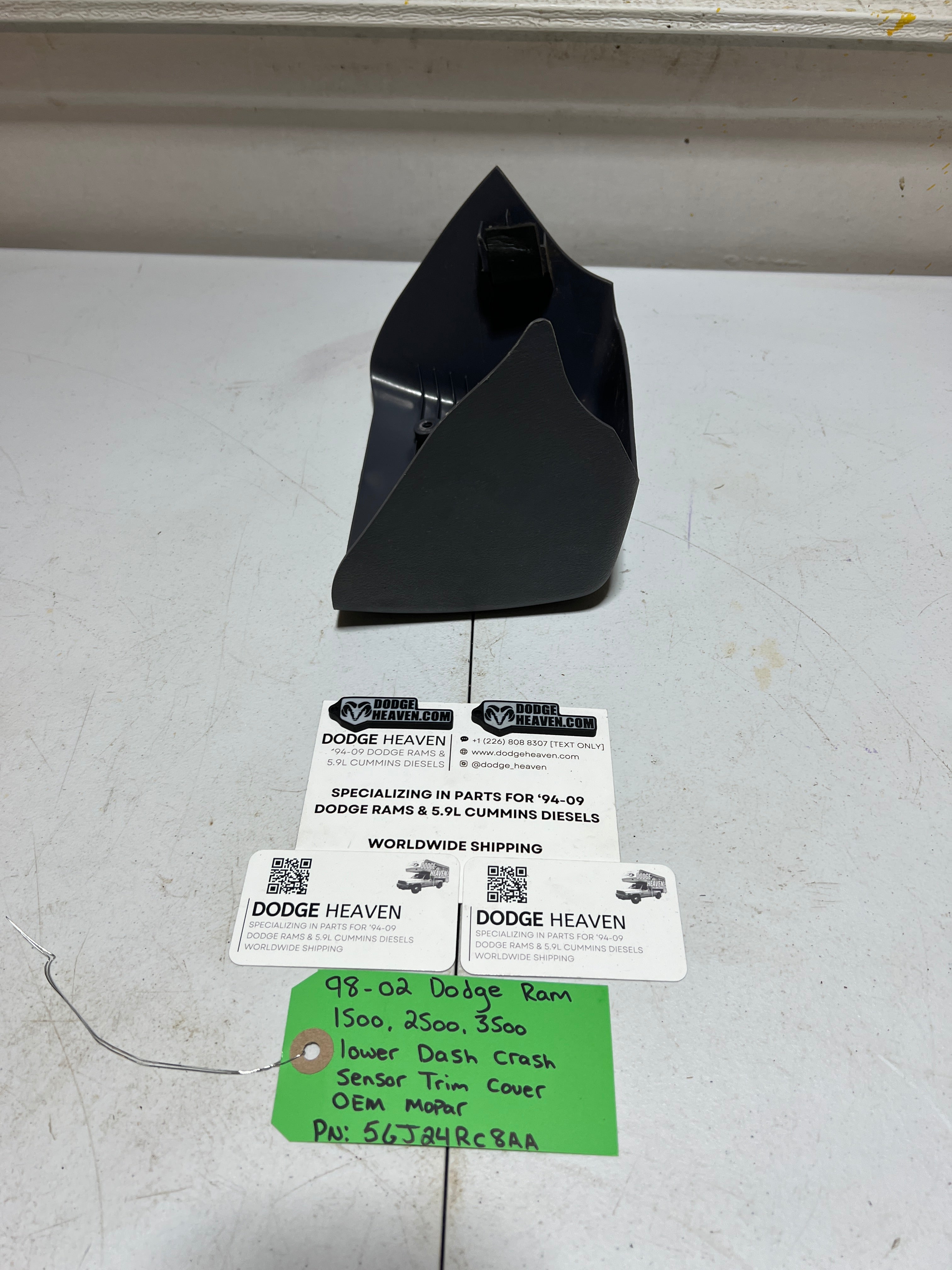 1998-2002 Dodge Ram Lower Center Dash Trim Panel Module Cover Dark Grey (OEM)