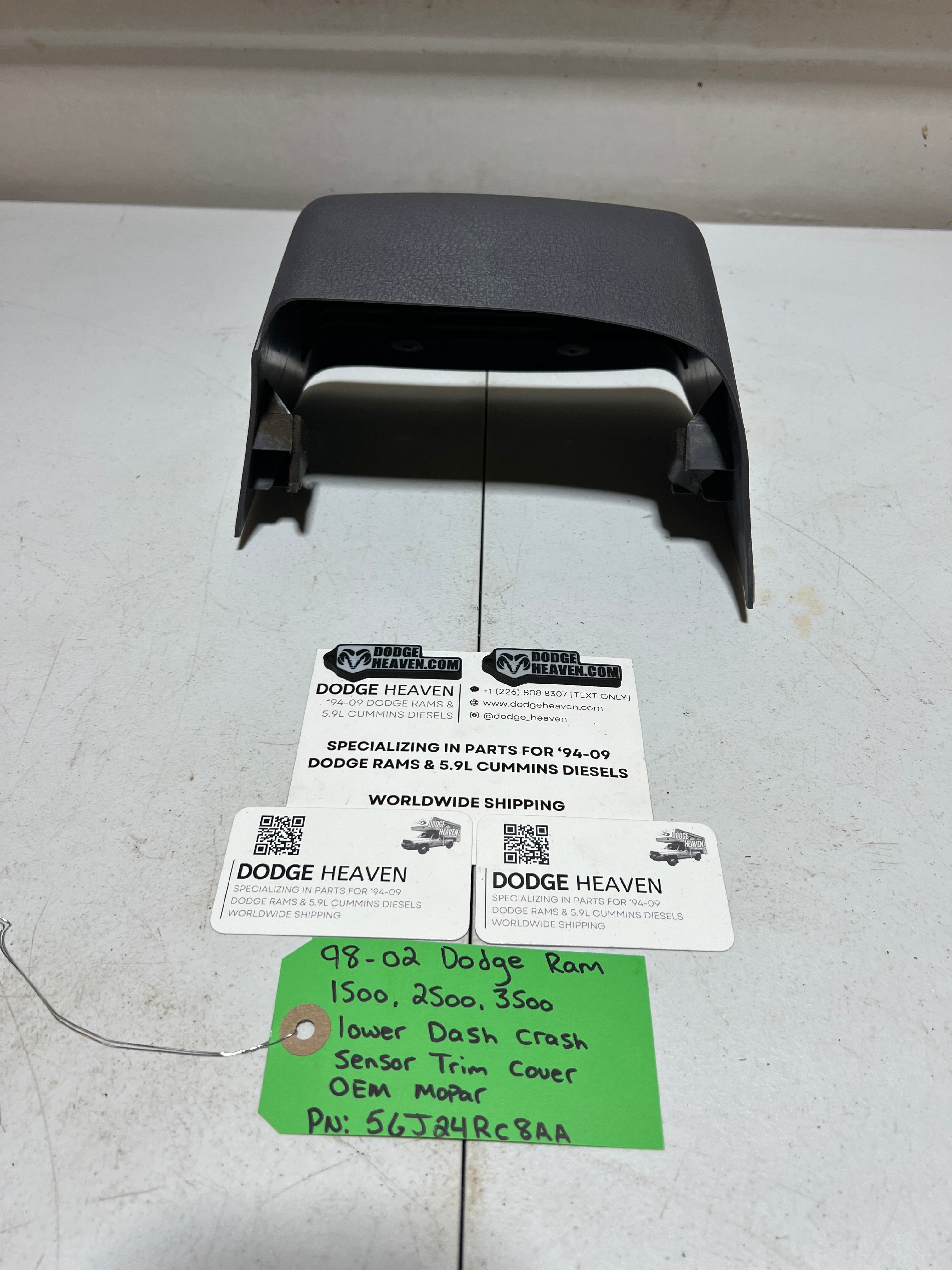 1998-2002 Dodge Ram Lower Center Dash Trim Panel Module Cover Dark Grey (OEM)