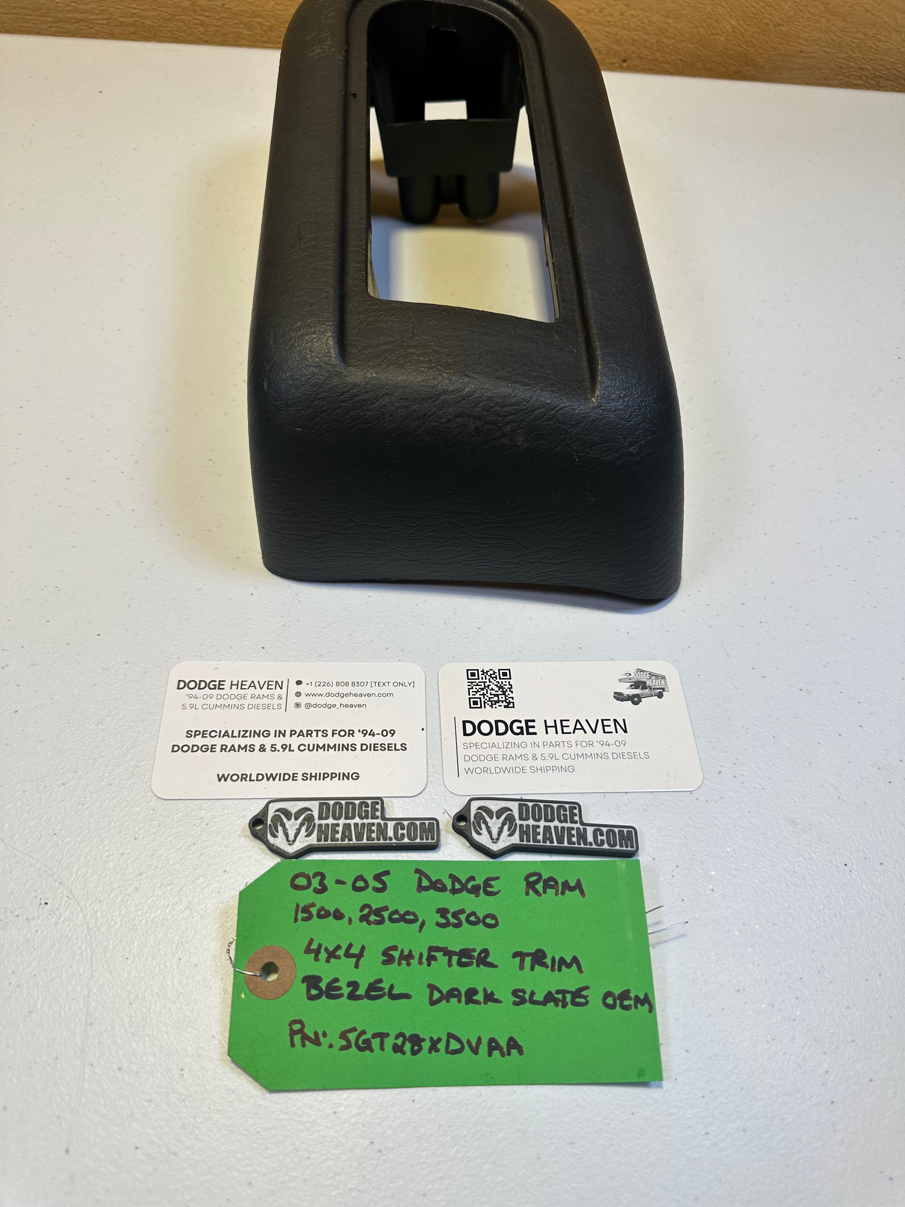 2002-2005 Dodge Ram 1500 2500 3500 4x4 Shifter Trim Bezel Dark Grey (OEM)