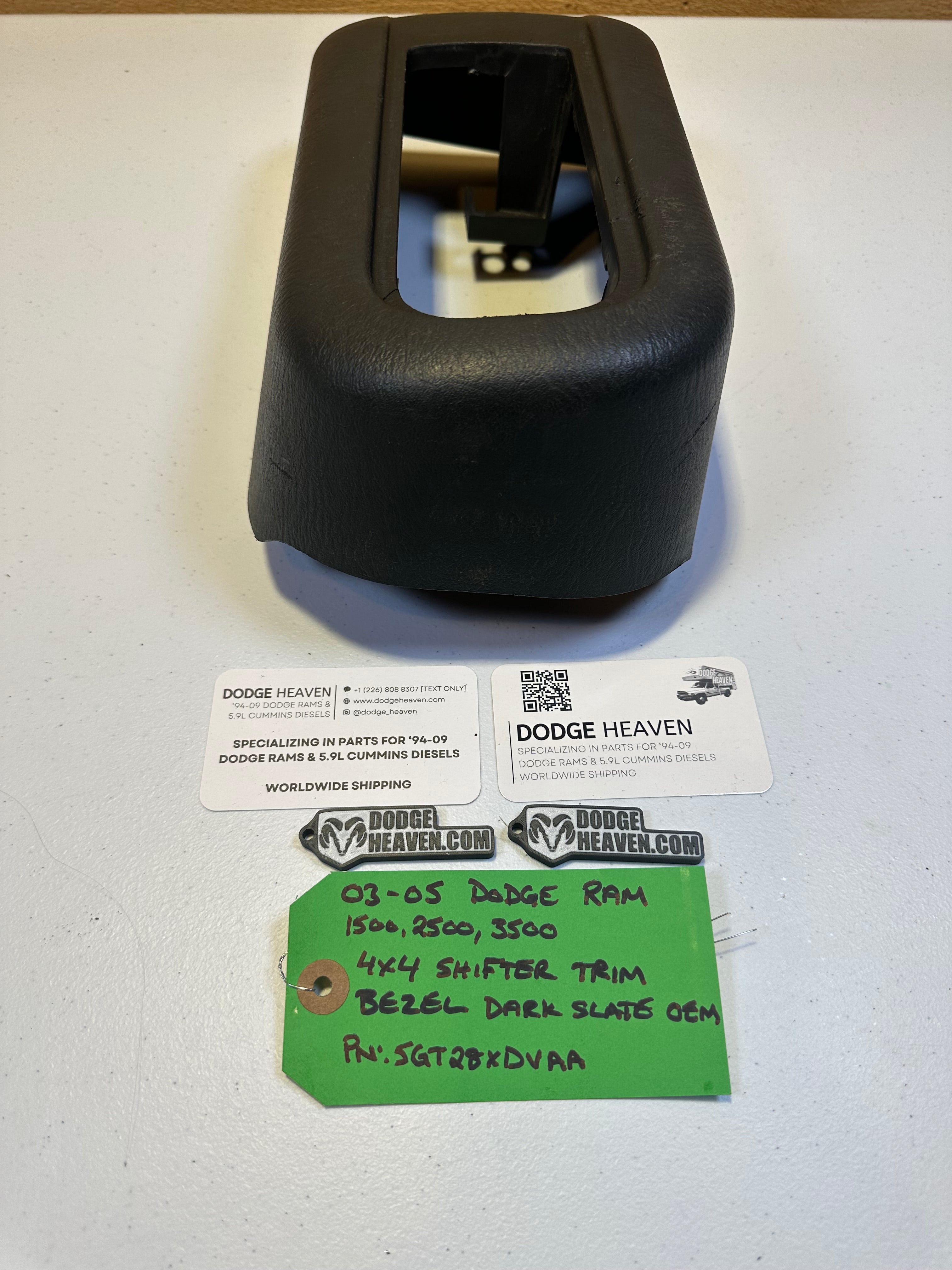 2002-2005 Dodge Ram 1500 2500 3500 4x4 Shifter Trim Bezel Dark Grey (OEM)