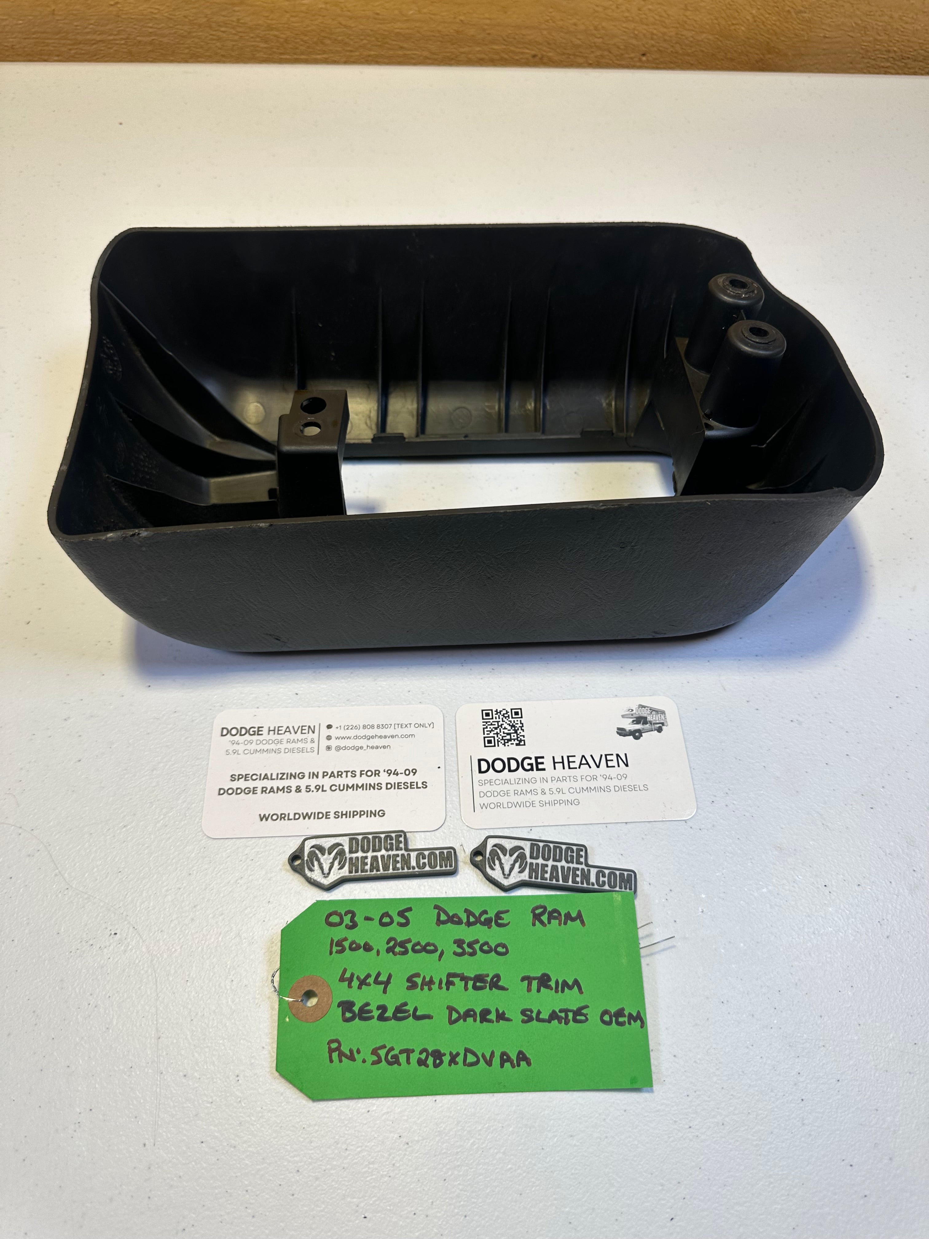 2003-2005 Dodge Ram 1500 2500 3500 4x4 Shifter Trim Bezel Dark Grey (OEM)