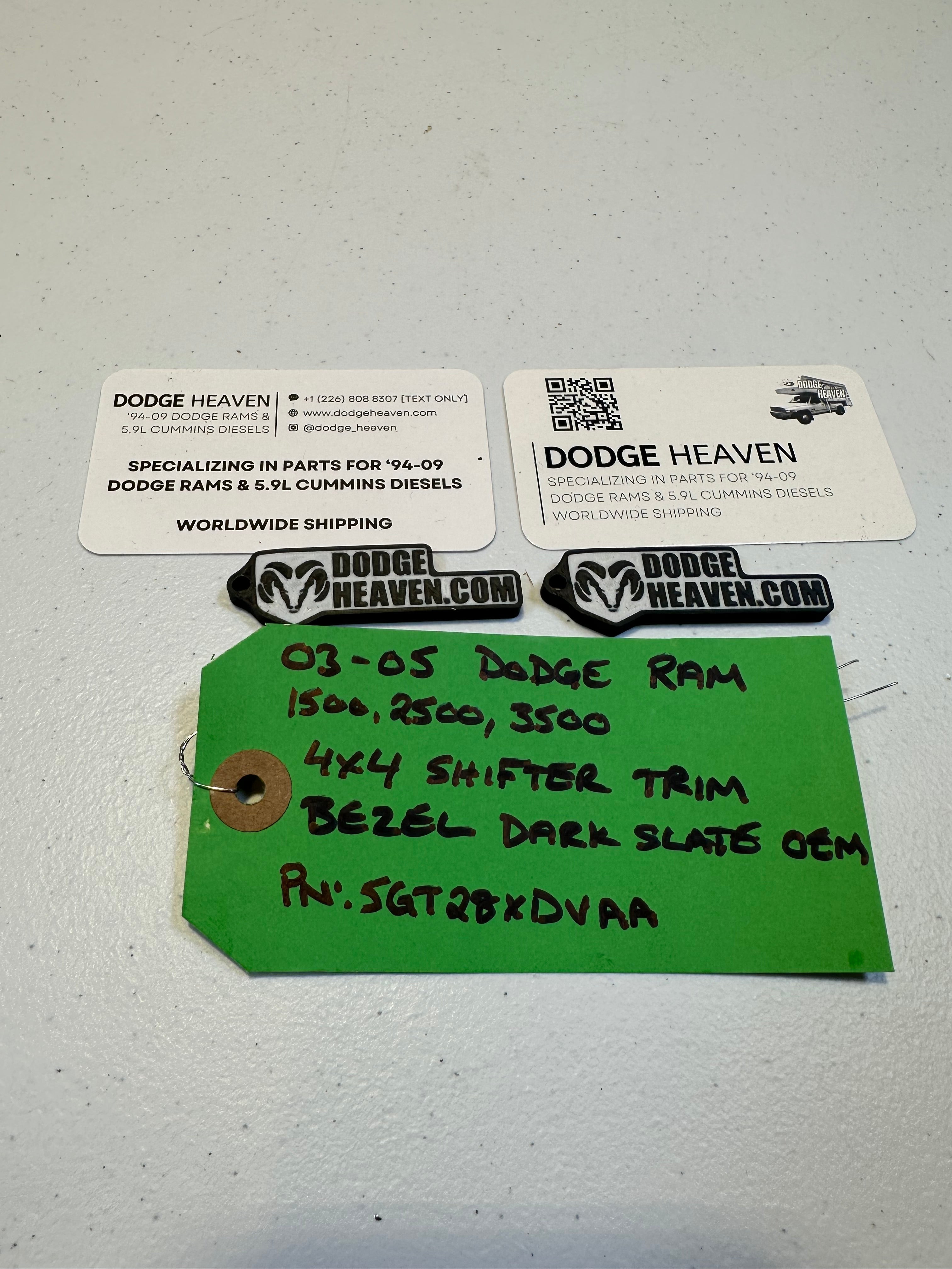 2002-2005 Dodge Ram 1500 2500 3500 4x4 Shifter Trim Bezel Dark Grey (OEM)