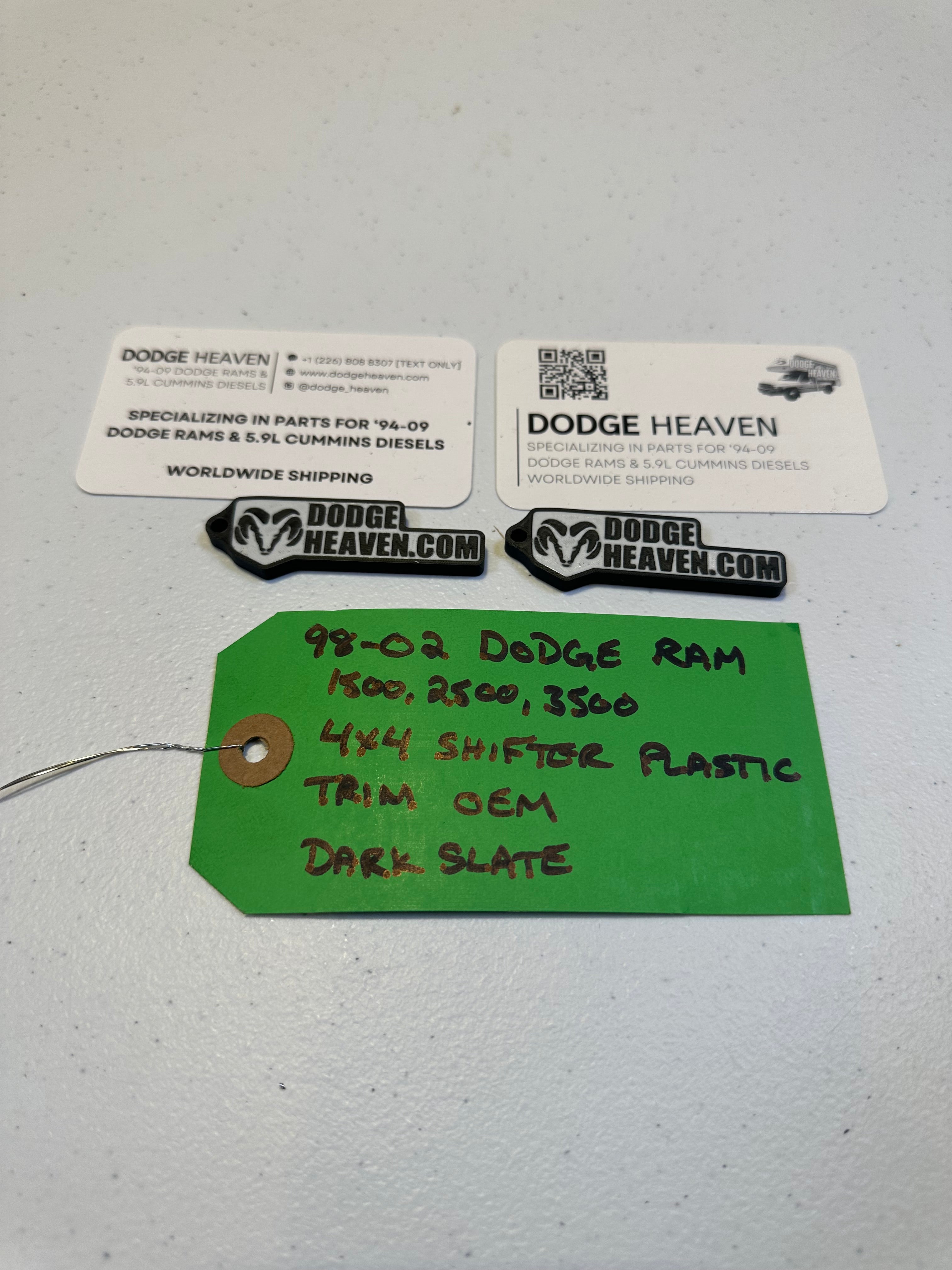 1998-2002 Dodge Ram 1500 2500 3500 4x4 Shifter Trim Console Dark Grey (OEM)