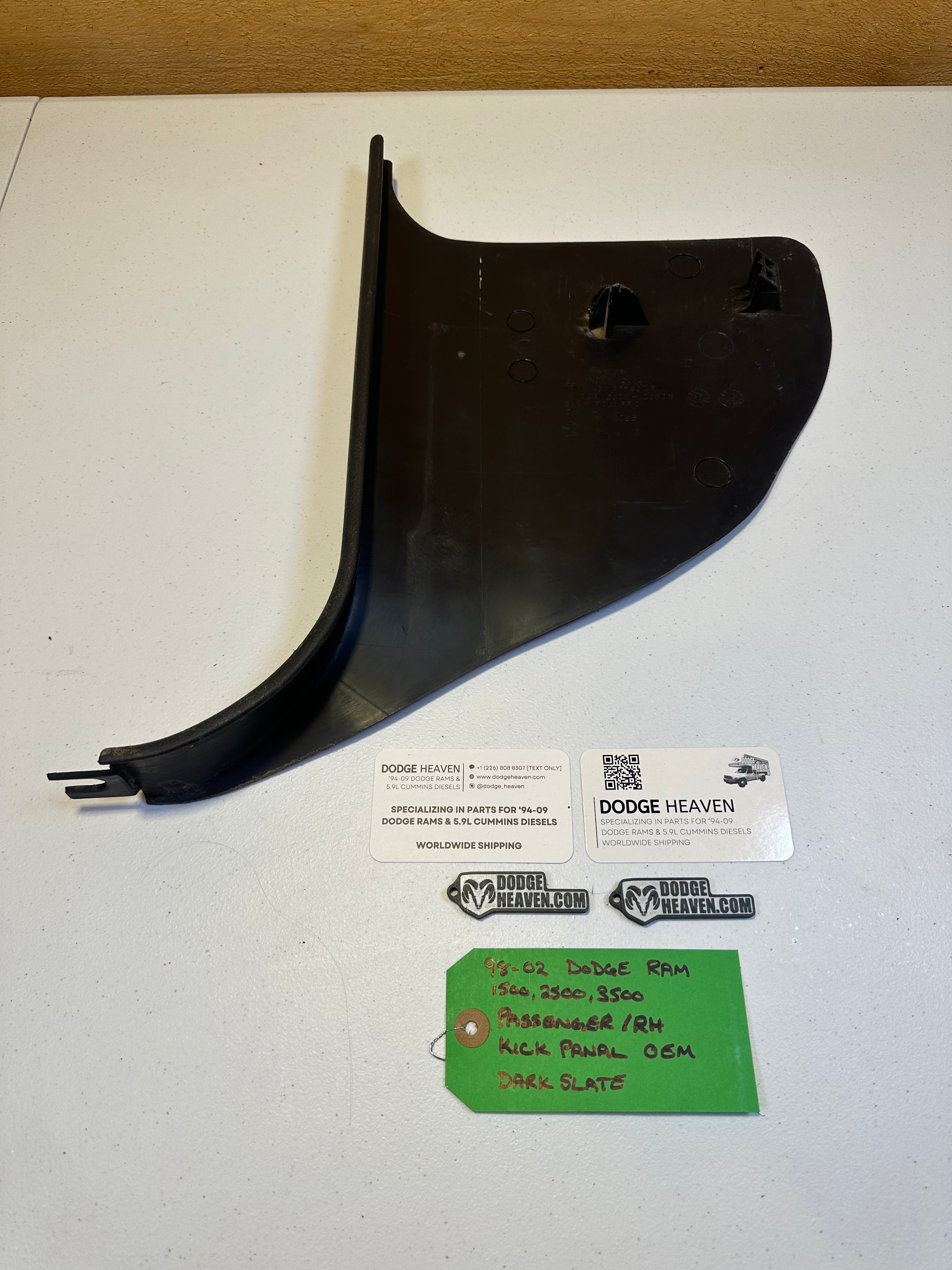 1998-2002 Dodge Ram 1500 2500 3500 Passenger-Side Kick Panel Dark Grey (OEM)