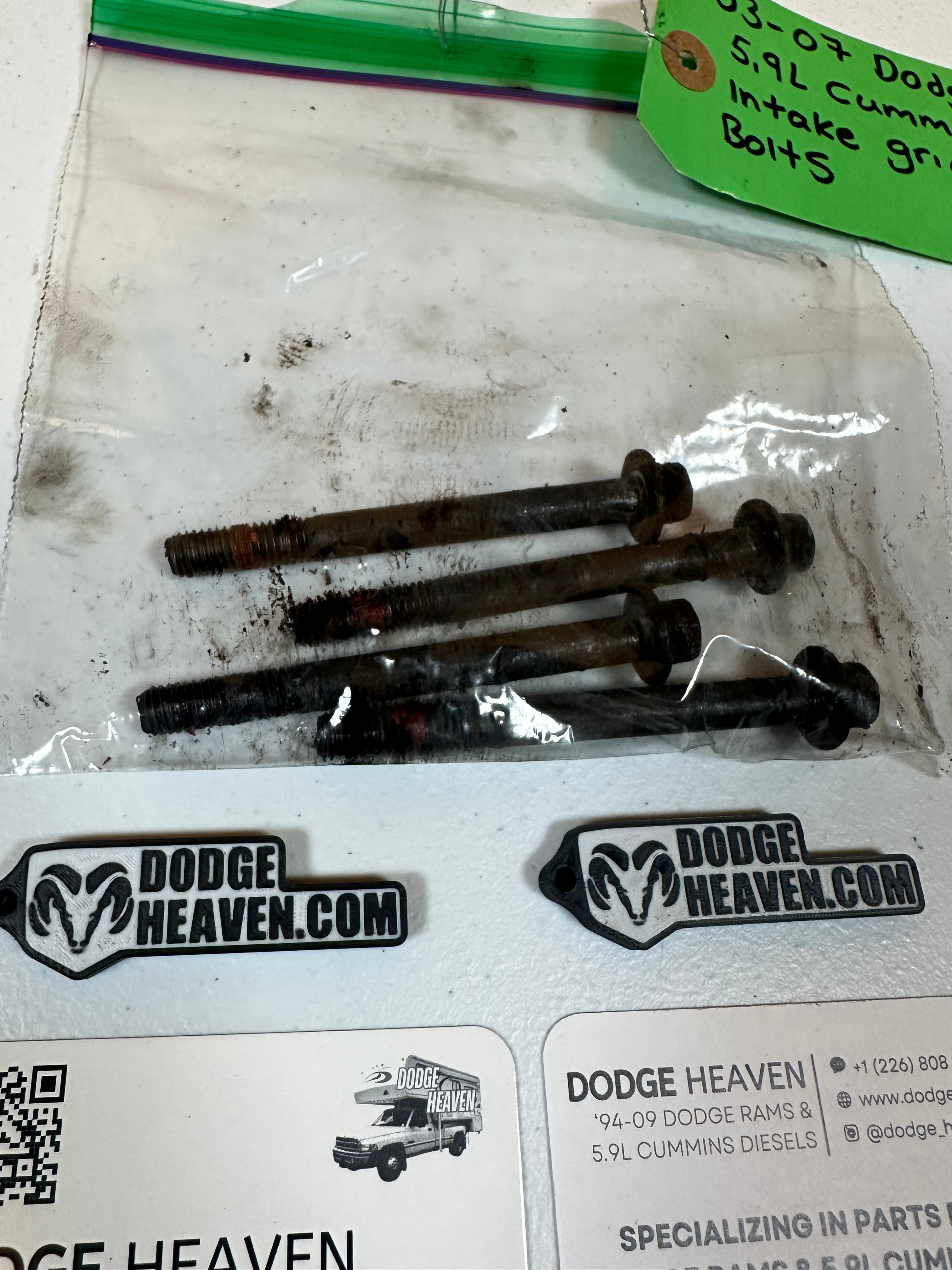 2003-2007 Dodge Ram 2500 3500 5.9L Cummins Grid Heater Intake Horn Bolts qty 4 (OEM)