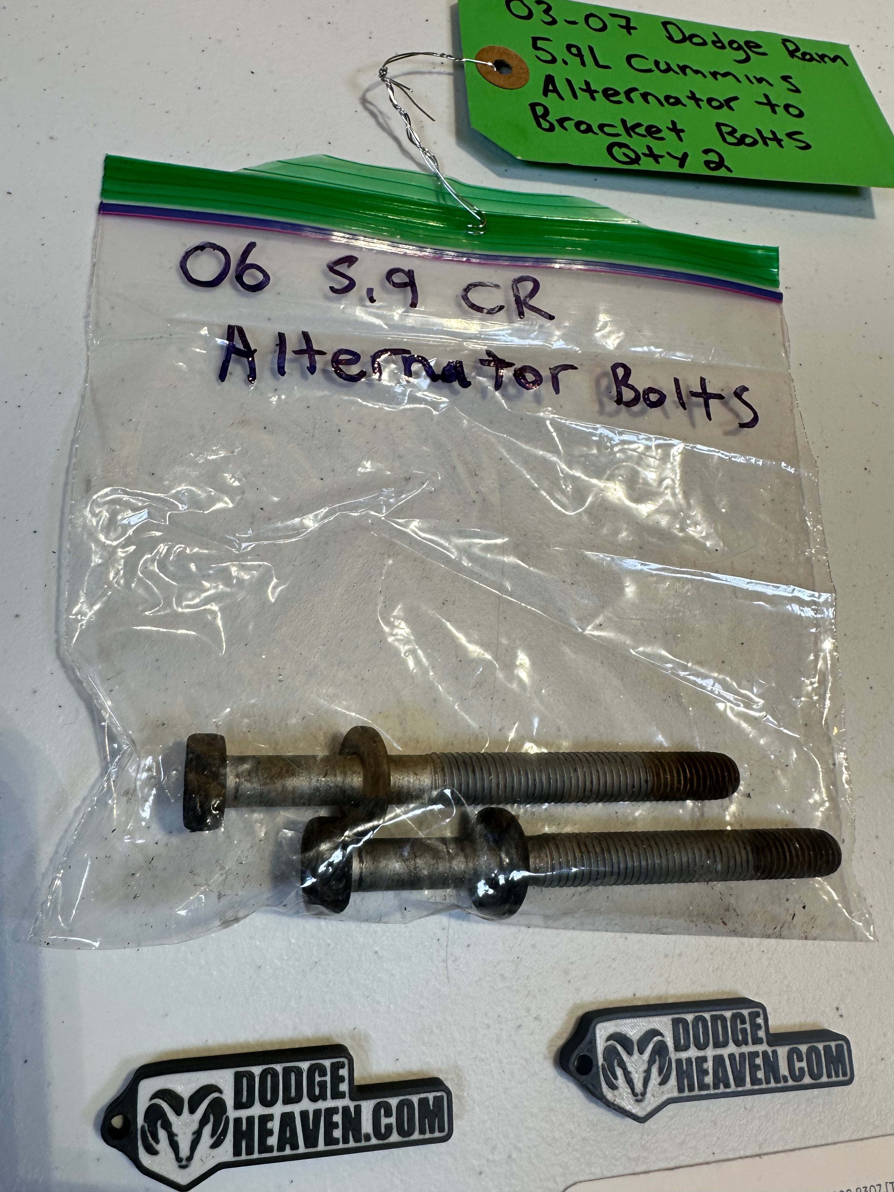 2003-2007 Dodge Ram 2500 3500 5.9L Cummins Alternator to Bracket Bolts qty 2 (OEM)