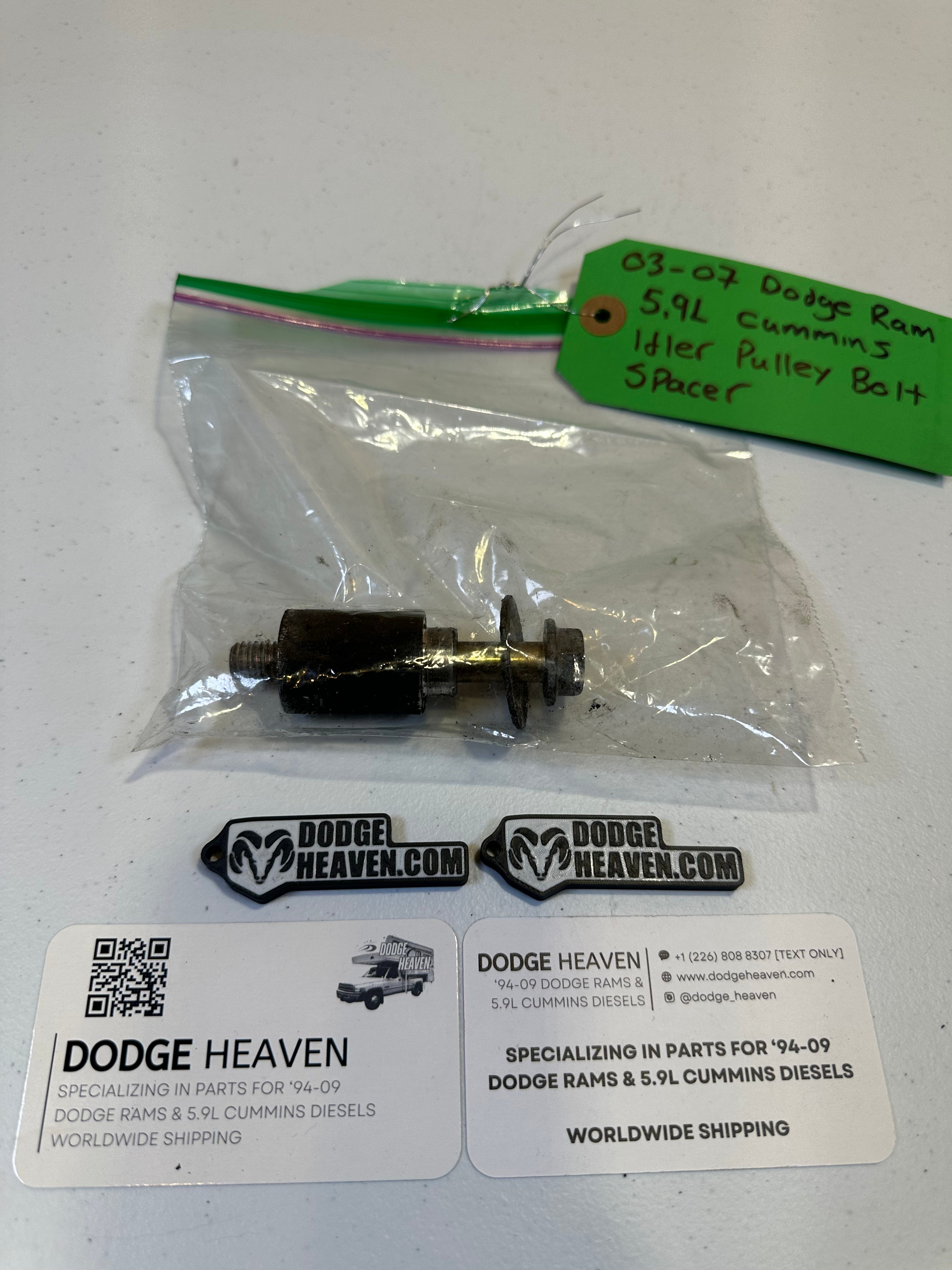 2003-2007 Dodge Ram 2500 3500 5.9L Cummins Idler Pulley Bolt and Spacer (OEM)