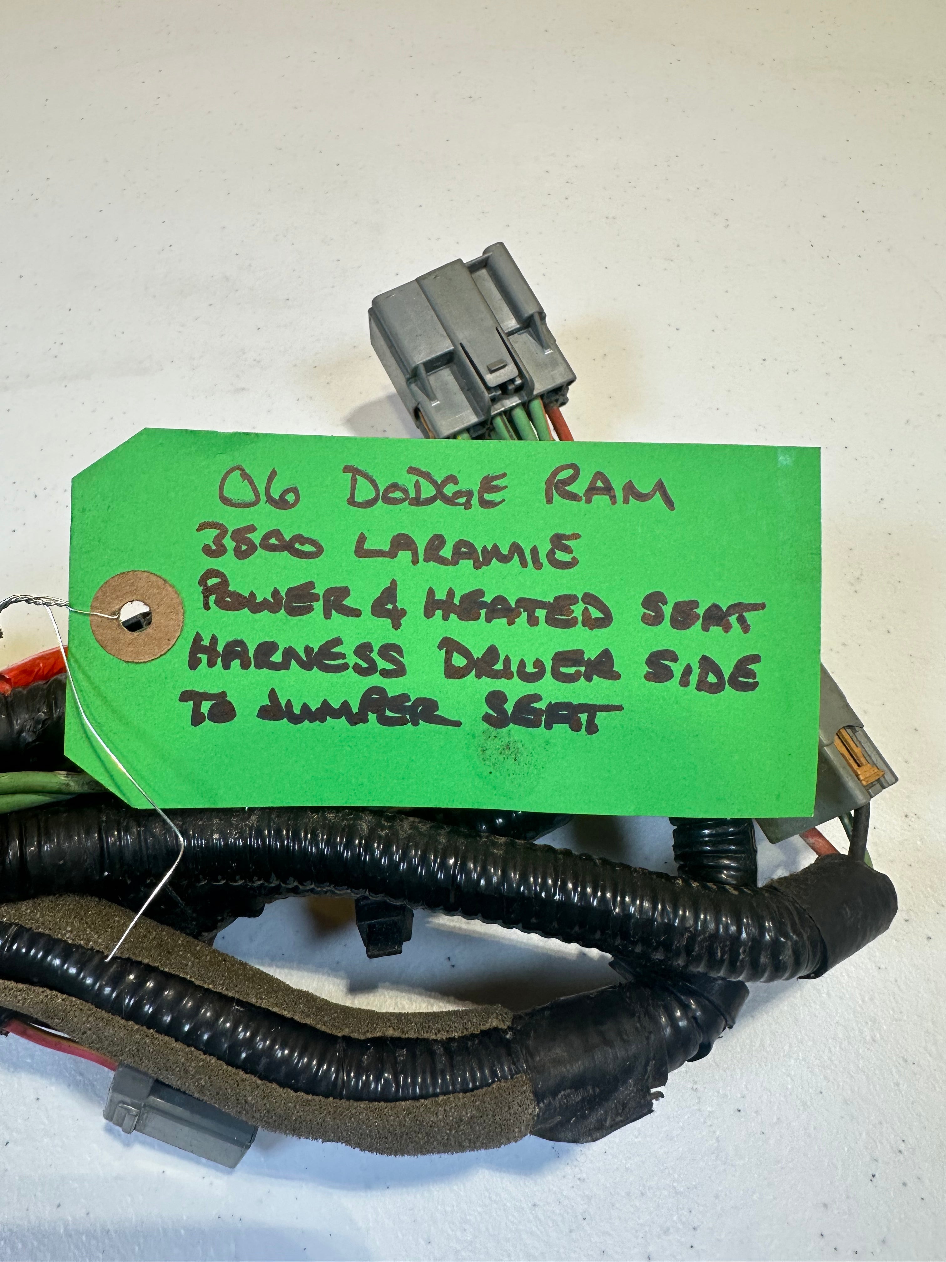 2006-2009 Dodge Ram Driver-Side Seat Power Switch & Heated Seat Harness (OEM)