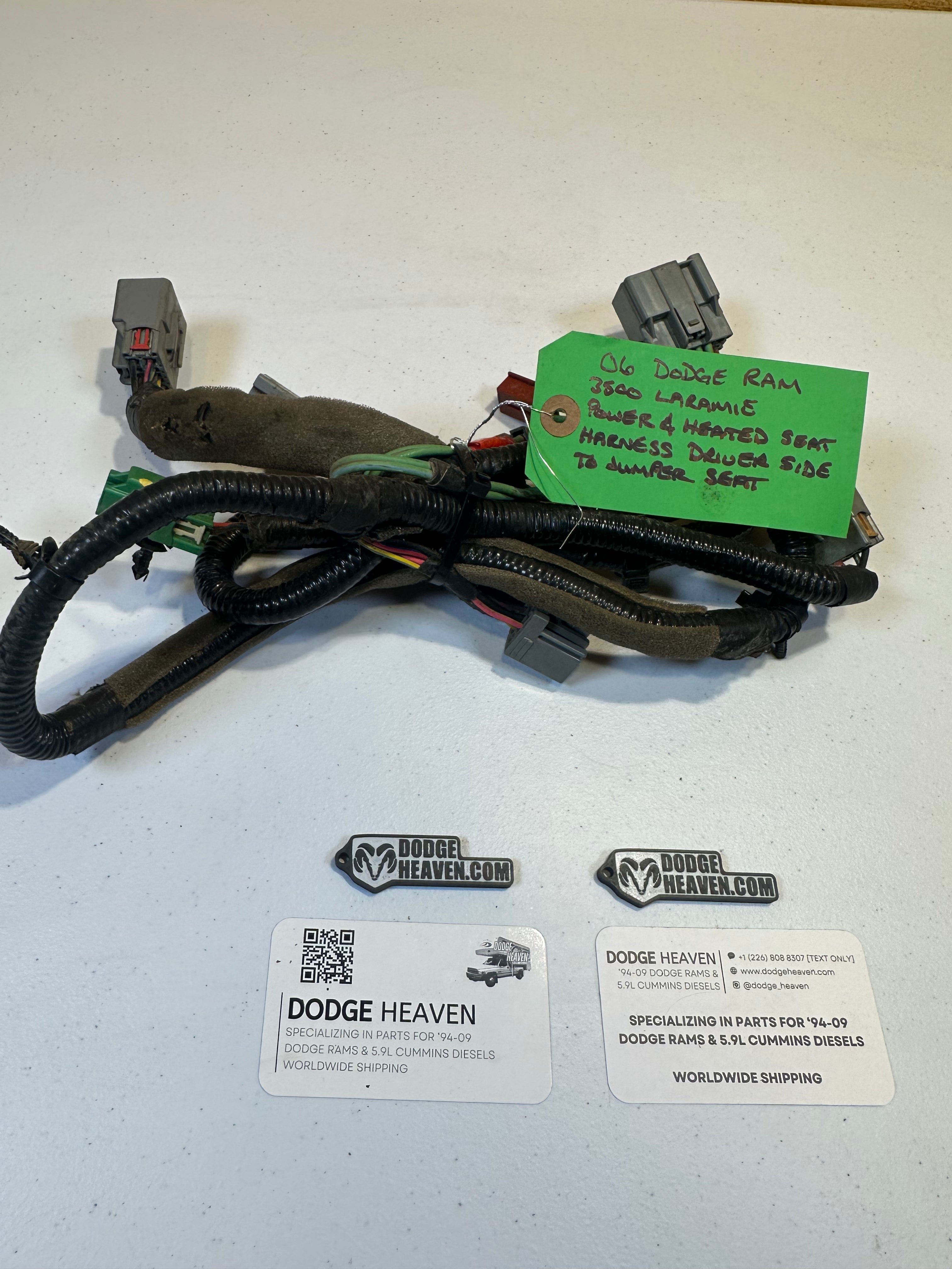 2006-2009 Dodge Ram Driver-Side Seat Power Switch & Heated Seat Harness (OEM)