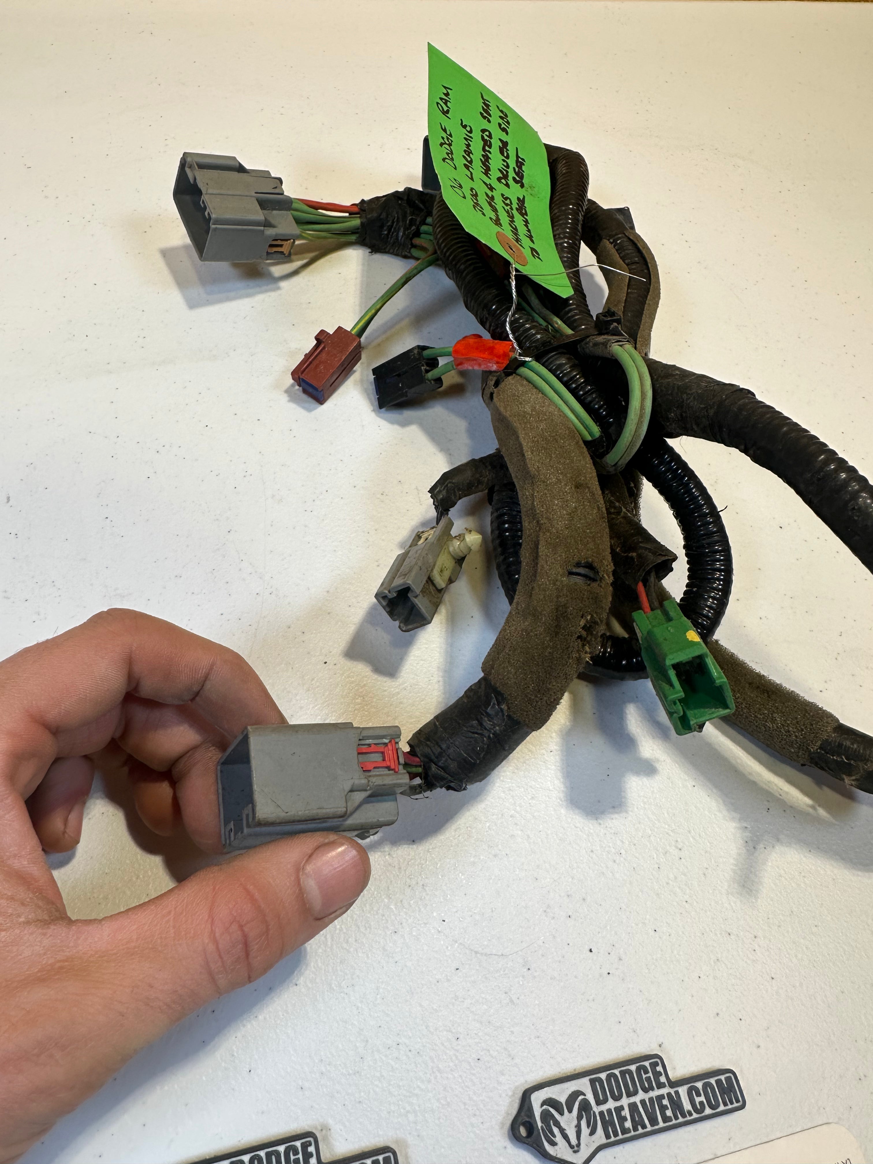 2006-2009 Dodge Ram Driver-Side Seat Power Switch & Heated Seat Harness (OEM)