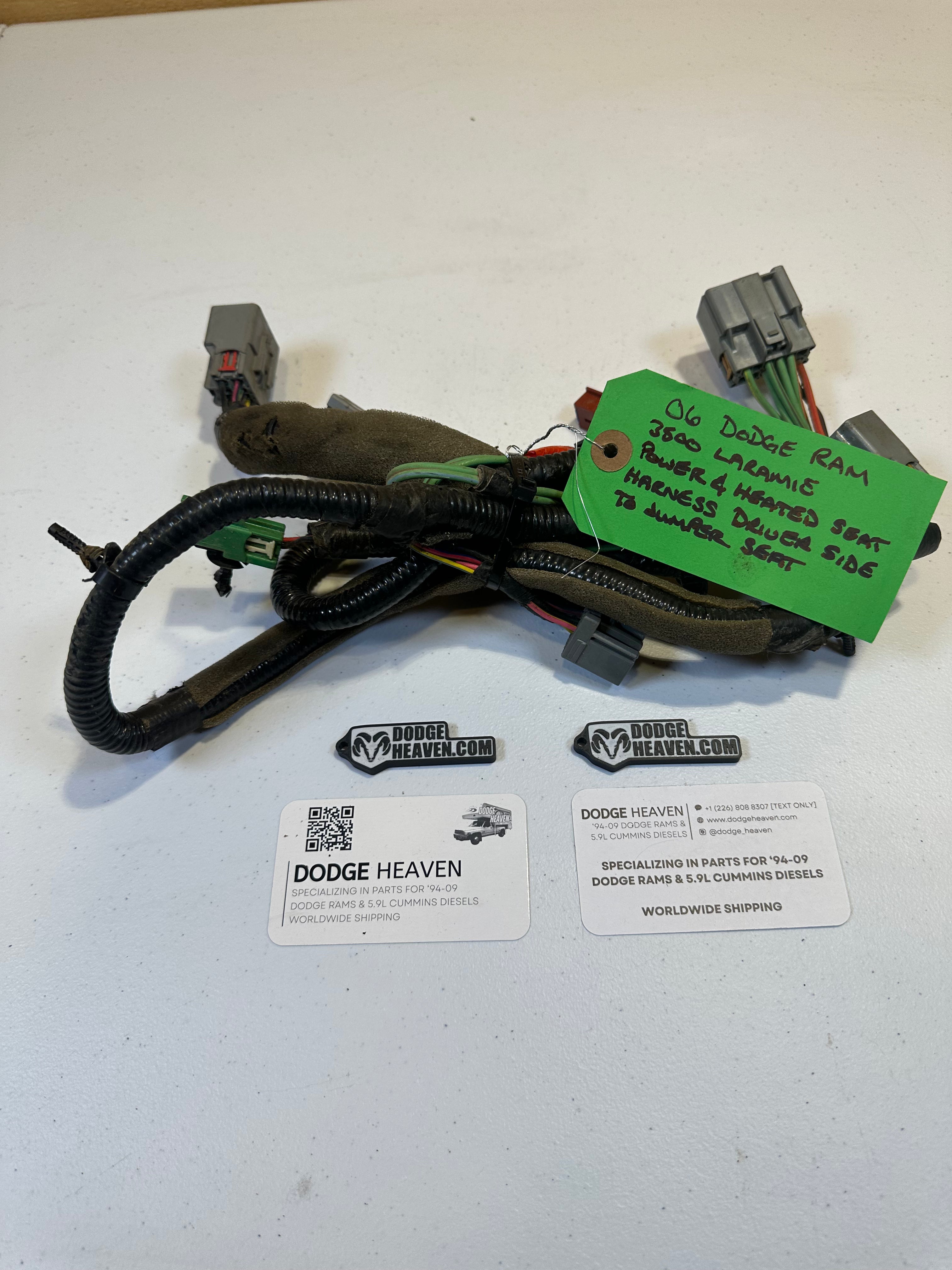 2006-2009 Dodge Ram Driver-Side Seat Power Switch & Heated Seat Harness (OEM)